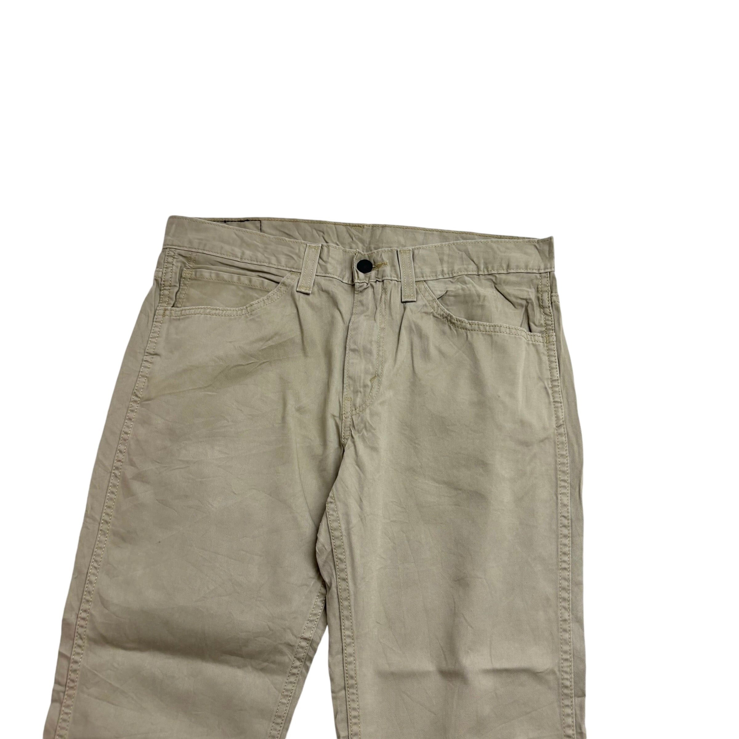 Levis 511 Trousers W34 L30 Mens Beige Slim Fit Cotton Pants