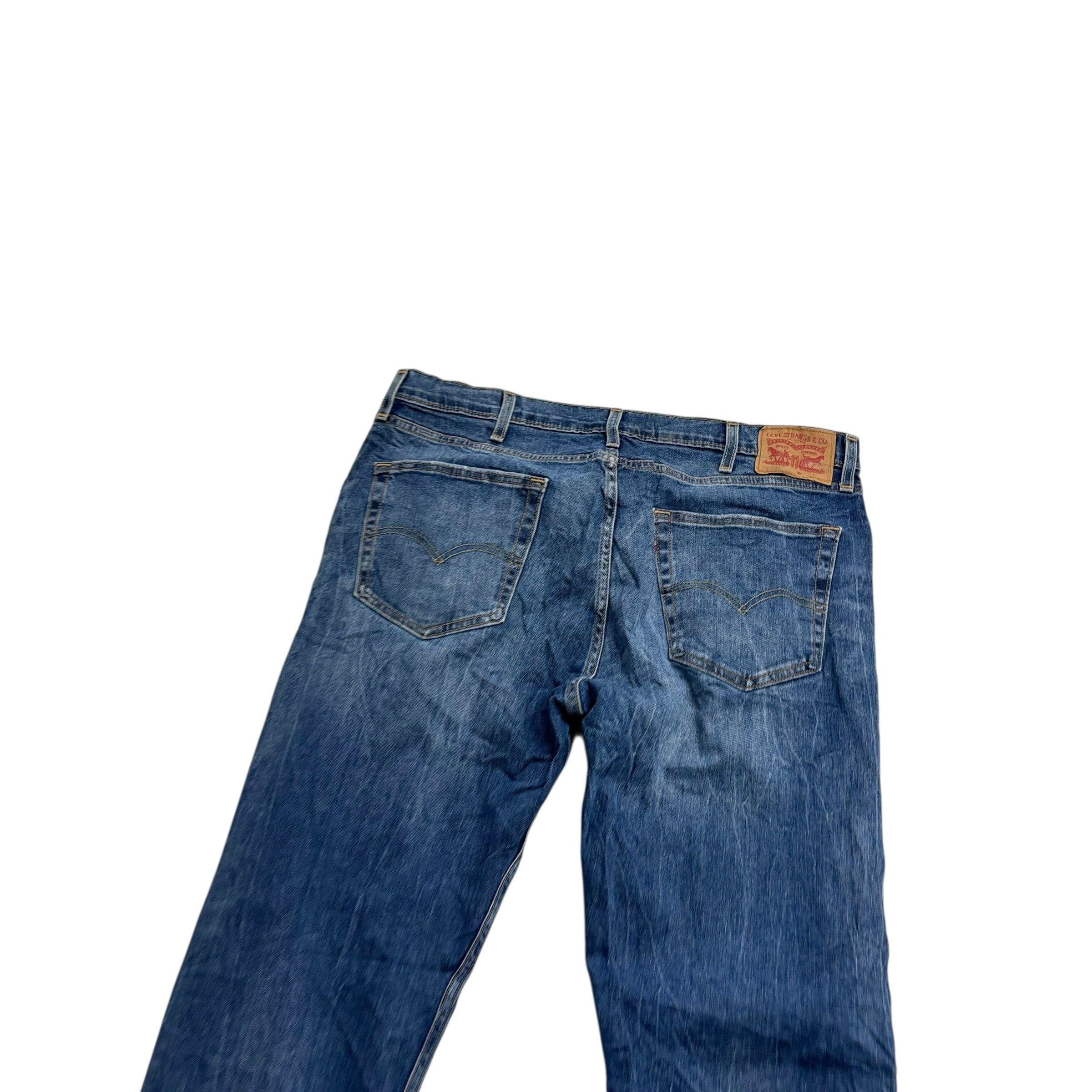Levis 502 Jeans W38 L36 Mens Mid Blue Regular Tapered Fit Stretch Denim
