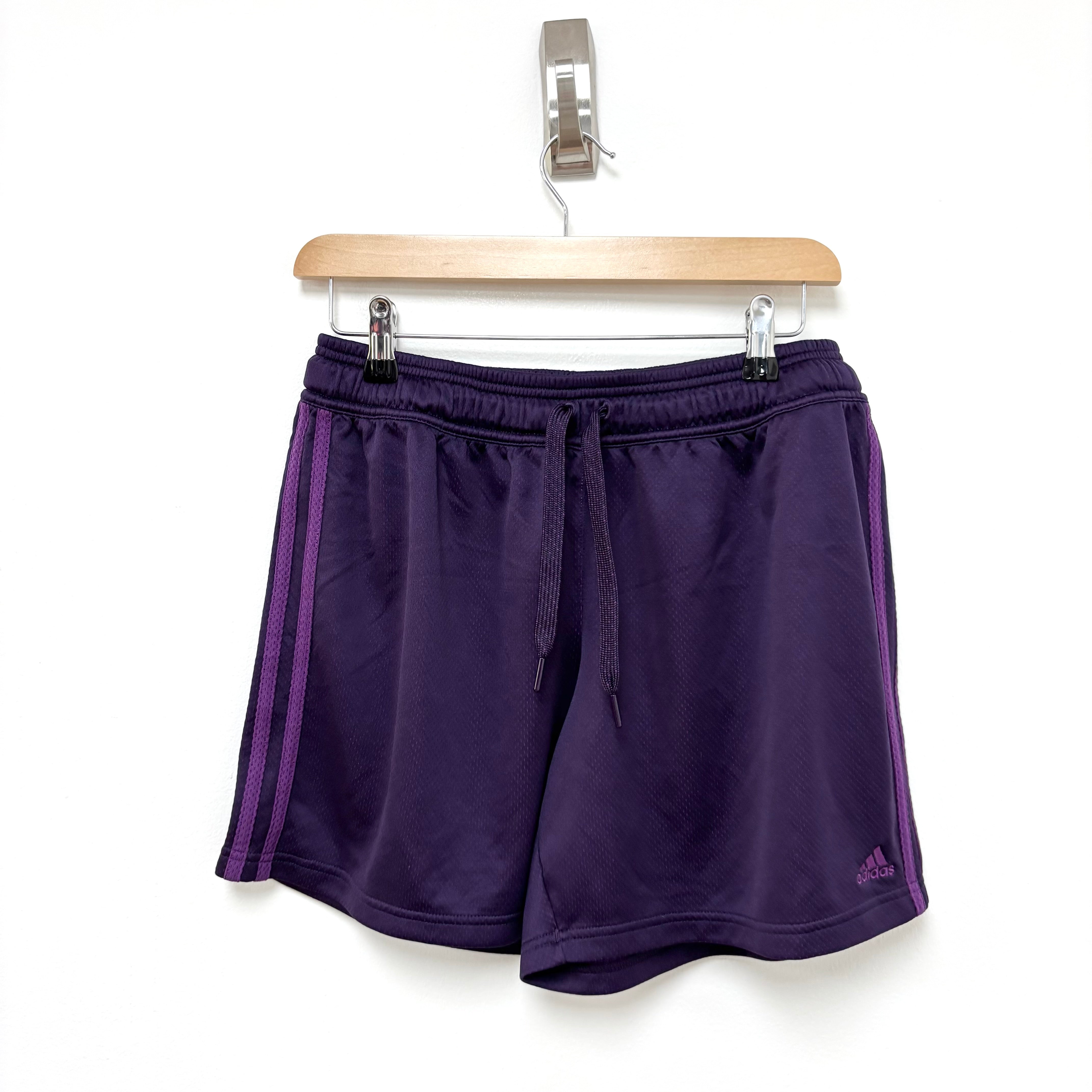 Adidas Shorts Womens Medium Purple Sports Running Gym Athletic (E)