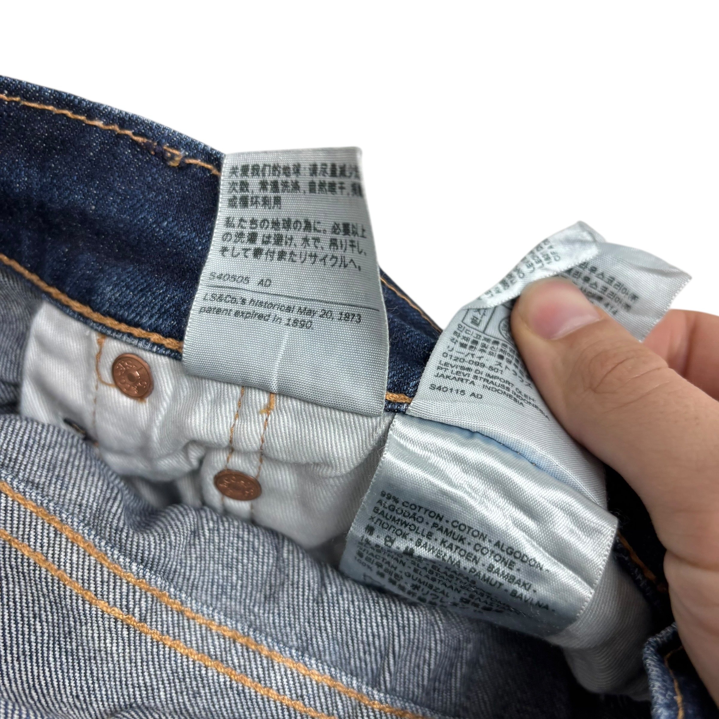 Levis 512 Jeans W32 L32 Mens Dark Blue Slim Tapered Stretch Premium Denim (E)