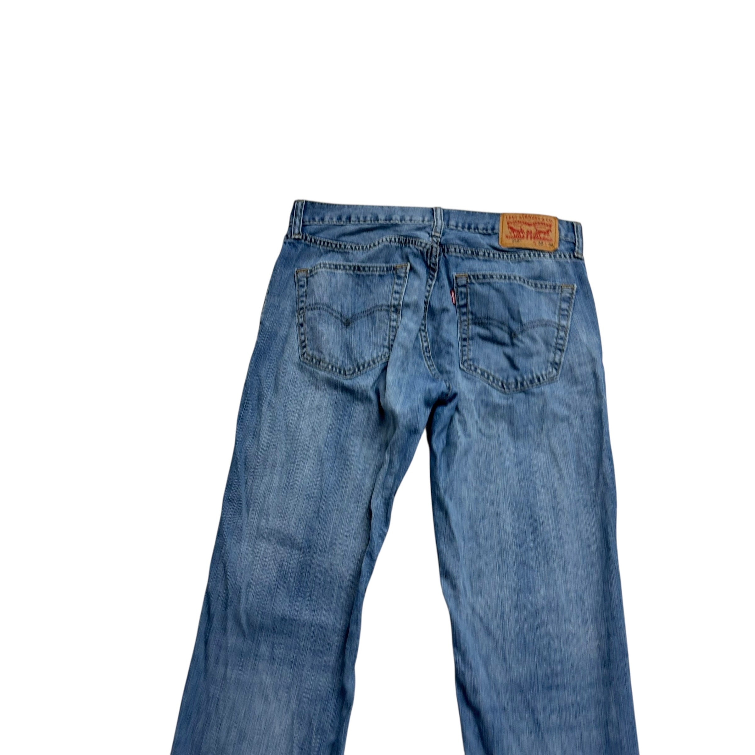 Levis 559 Jeans W32 L29 Mens Mid Blue Regular Straight Fit Denim (E)