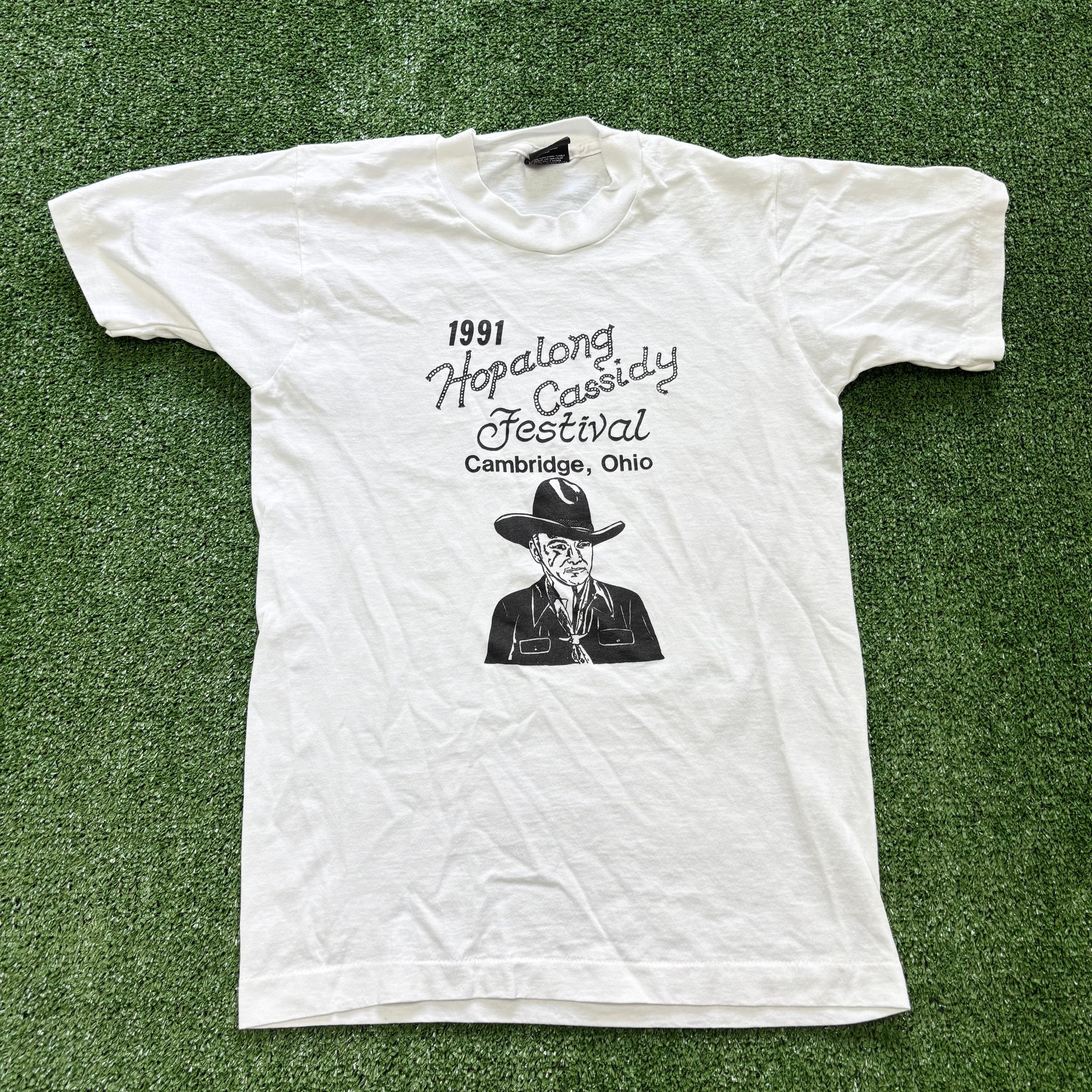 Vintage T Shirt Mens XS White Single Stitch Graphic Print 90s USA (E)