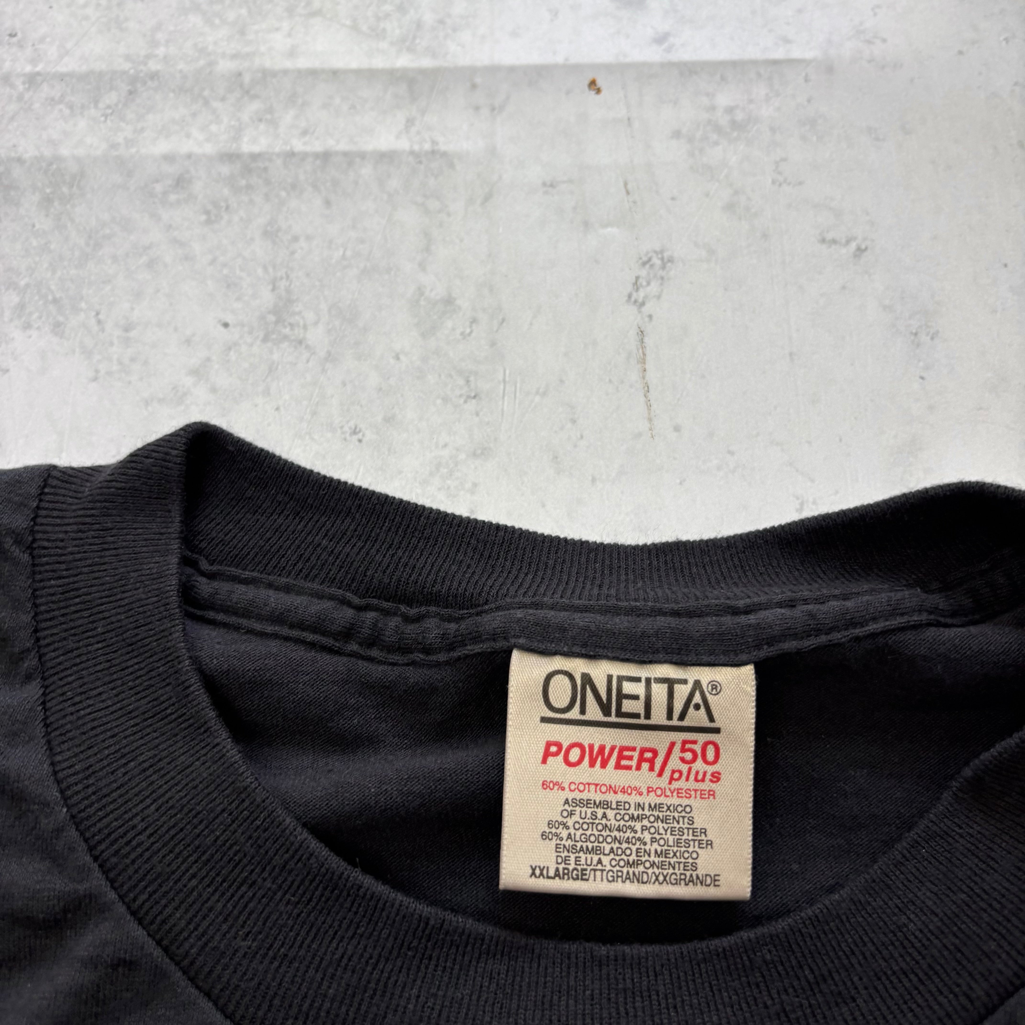 Vintage T Shirt Mens XXL Black Single Stitch Graphic Print 90s Run Race (E)