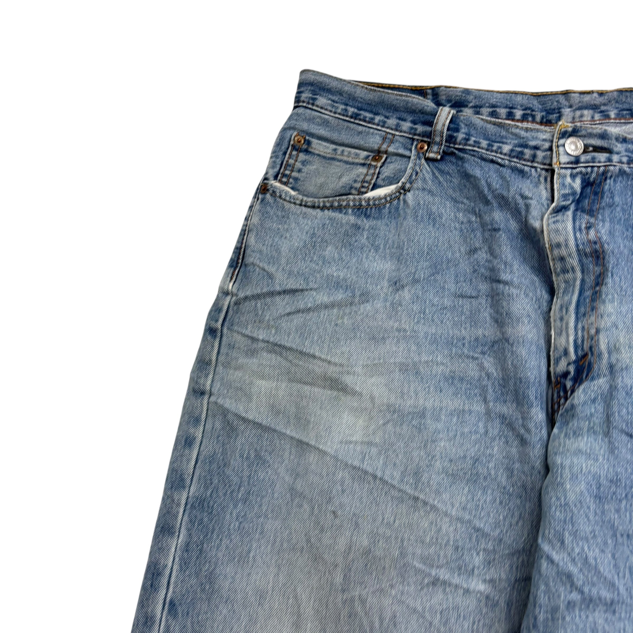Levis 550 Jeans W40 L34 Mens Light Blue Baggy Relaxed Straight Fit Denim (F)