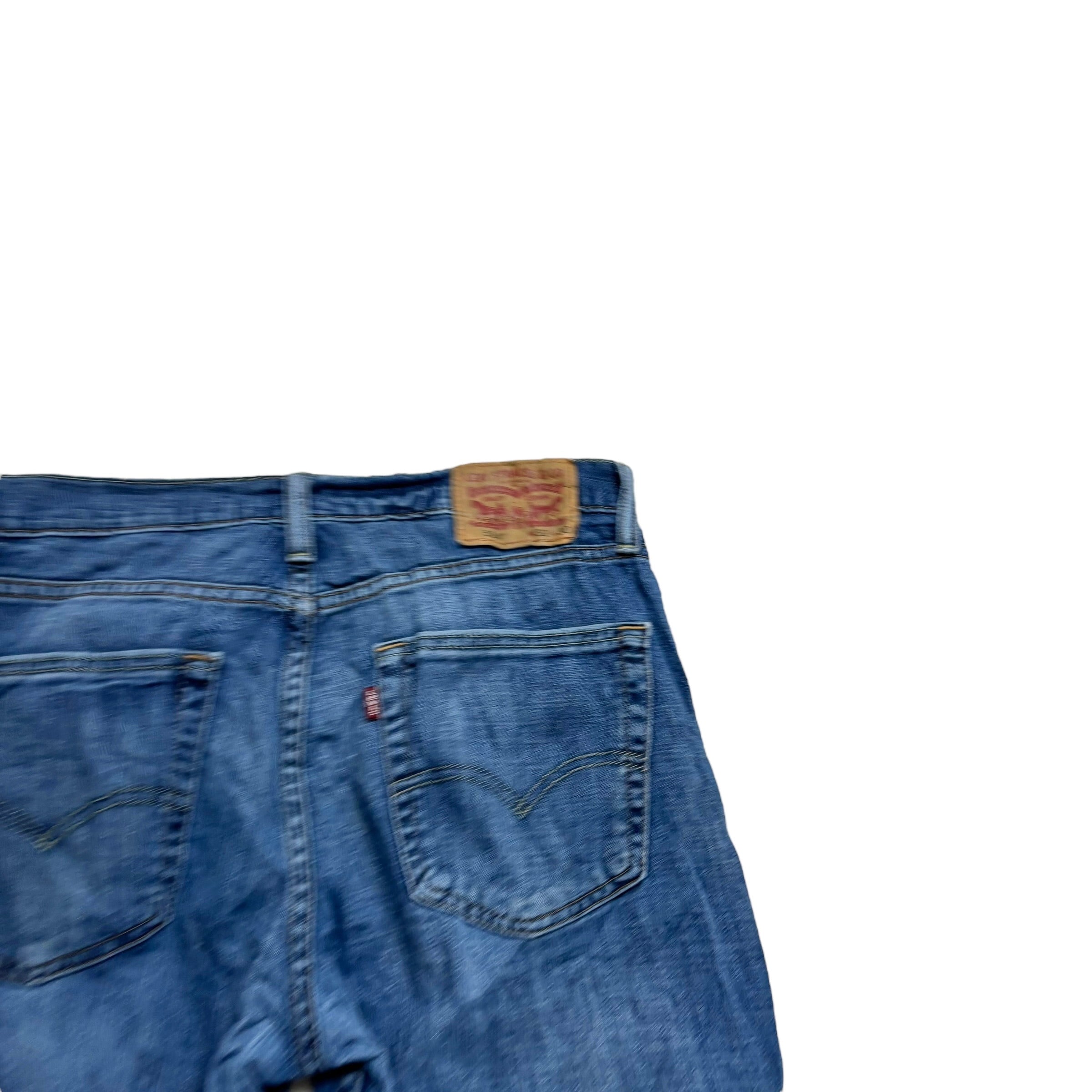 Levis 514 Jeans W32 L30 Mens Mid Blue Regular Straight Fit Stretch Denim (E)