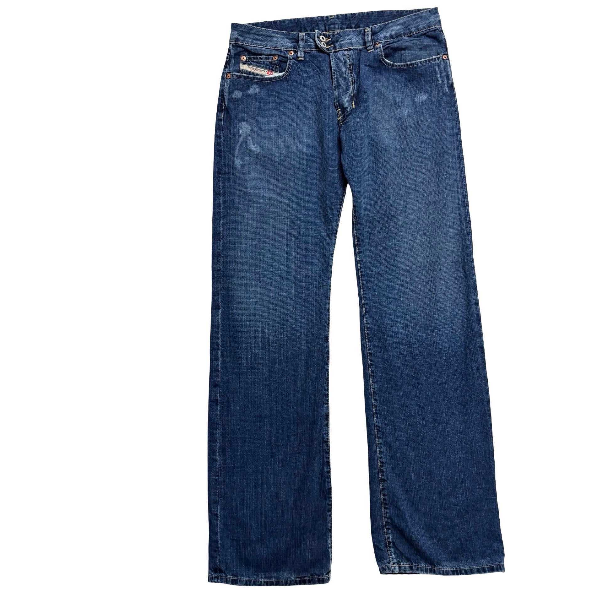Diesel Rabox Jeans W34 L34 Mens Dark Blue Relaxed Straight Vintage Y2K