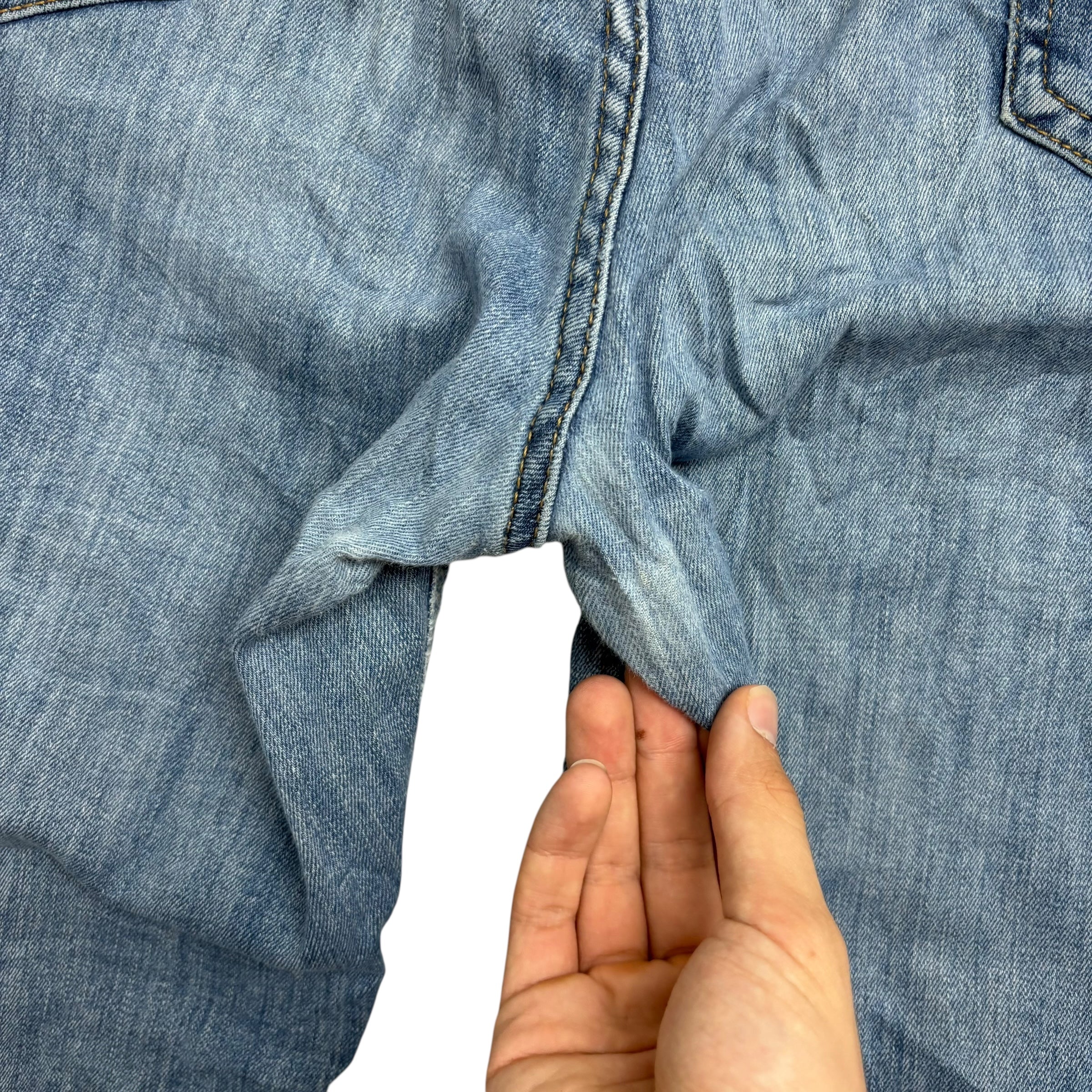 Levis 541 Jeans W40 L30 Mens Mid Blue Athletic Tapered Fit Stretch Denim