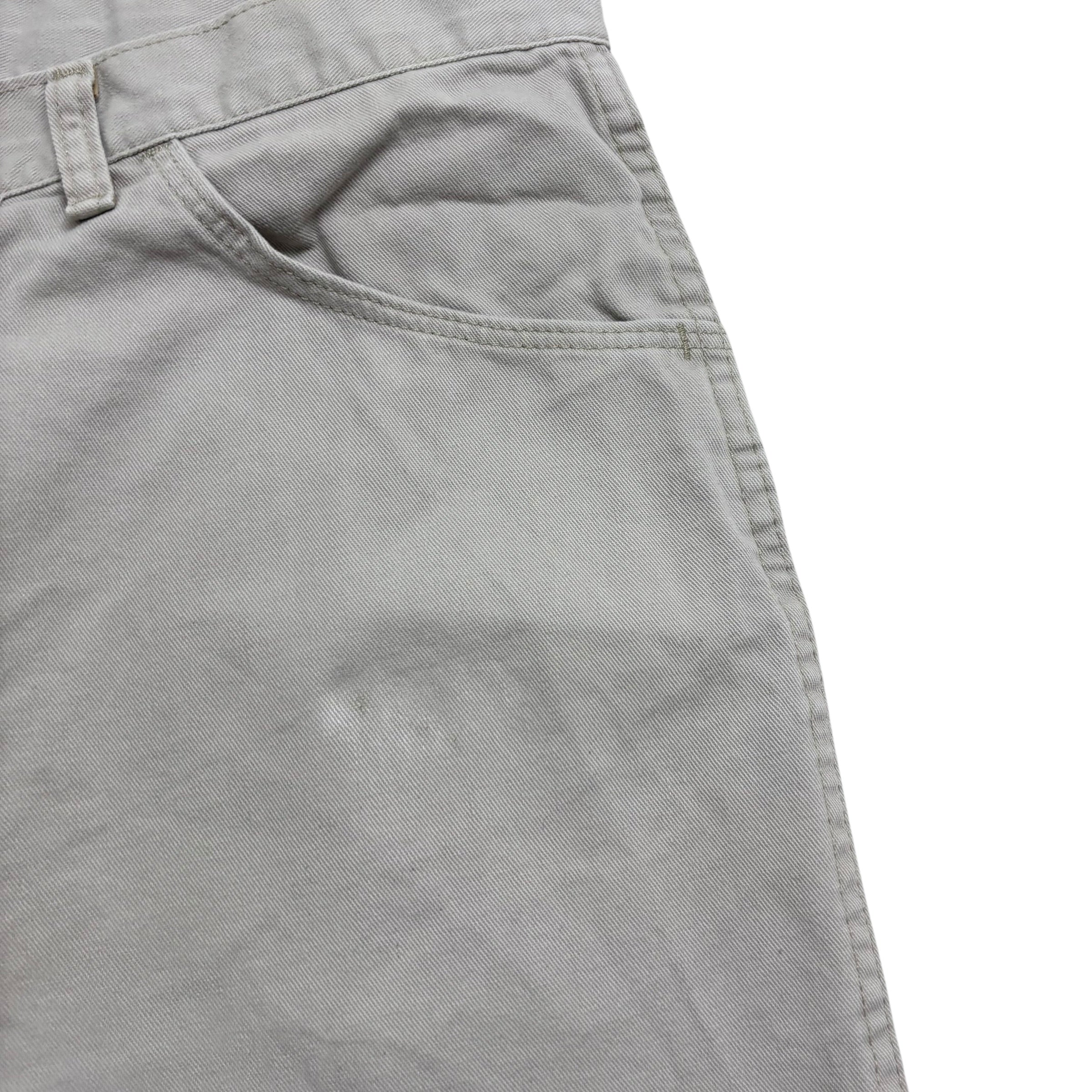 Vintage Wrangler Baggy Jorts W40 Mens Denim Shorts Grey Stone Relaxed Fit