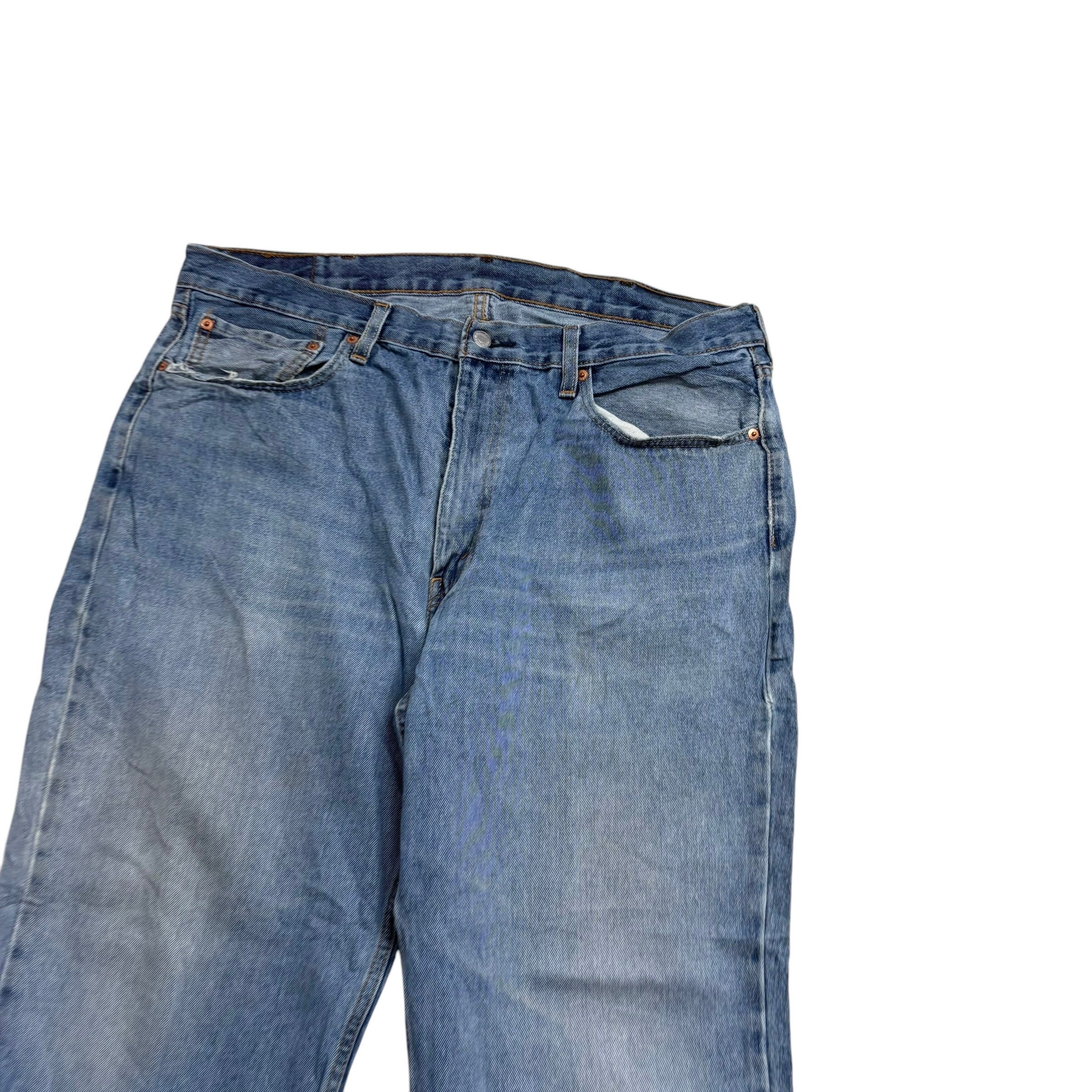 Levis 550 Jeans W38 L30 Mens Light Blue Baggy Relaxed Straight Fit Denim