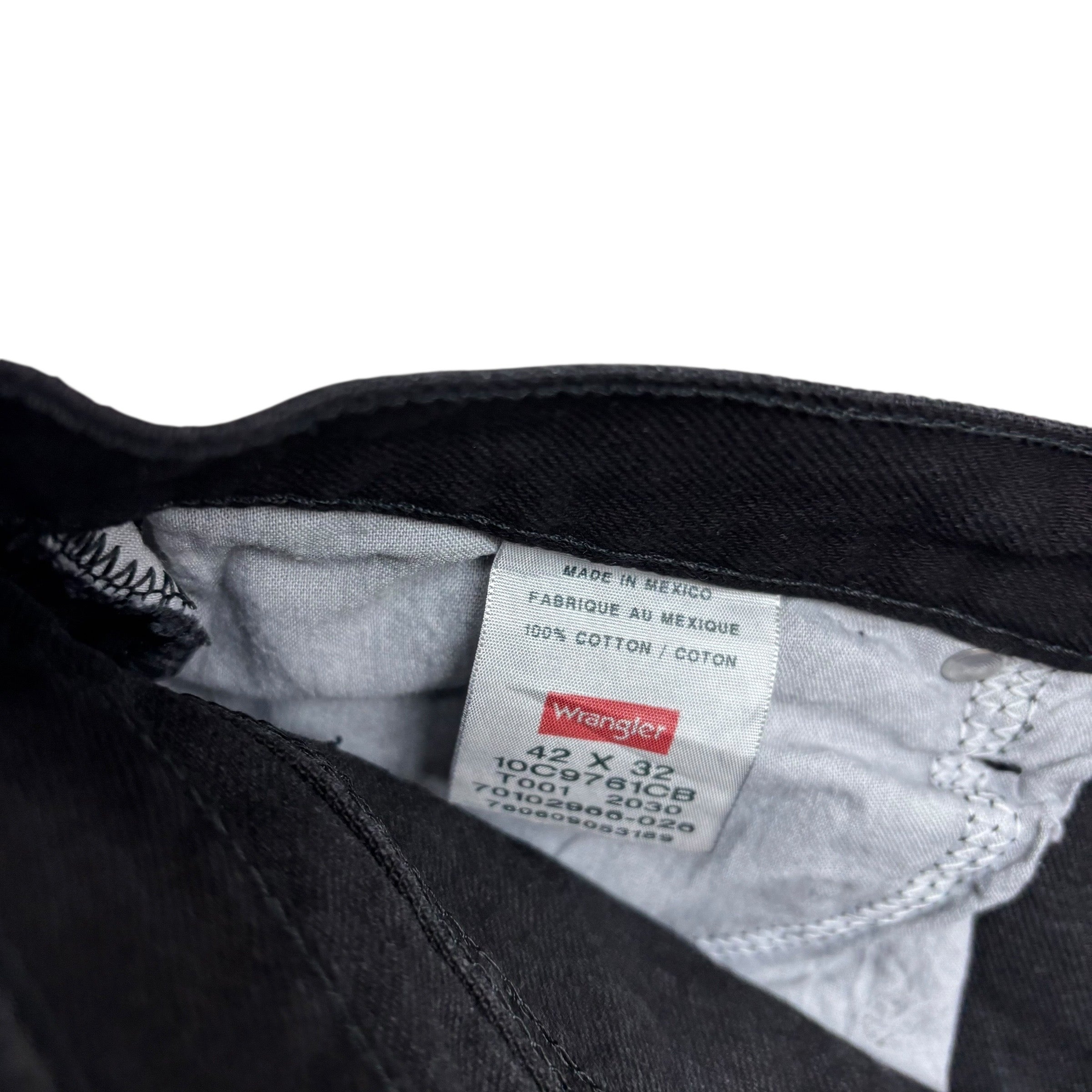 Wrangler Jeans W42 L32 Mens Black Relaxed Straight Fit Baggy Denim