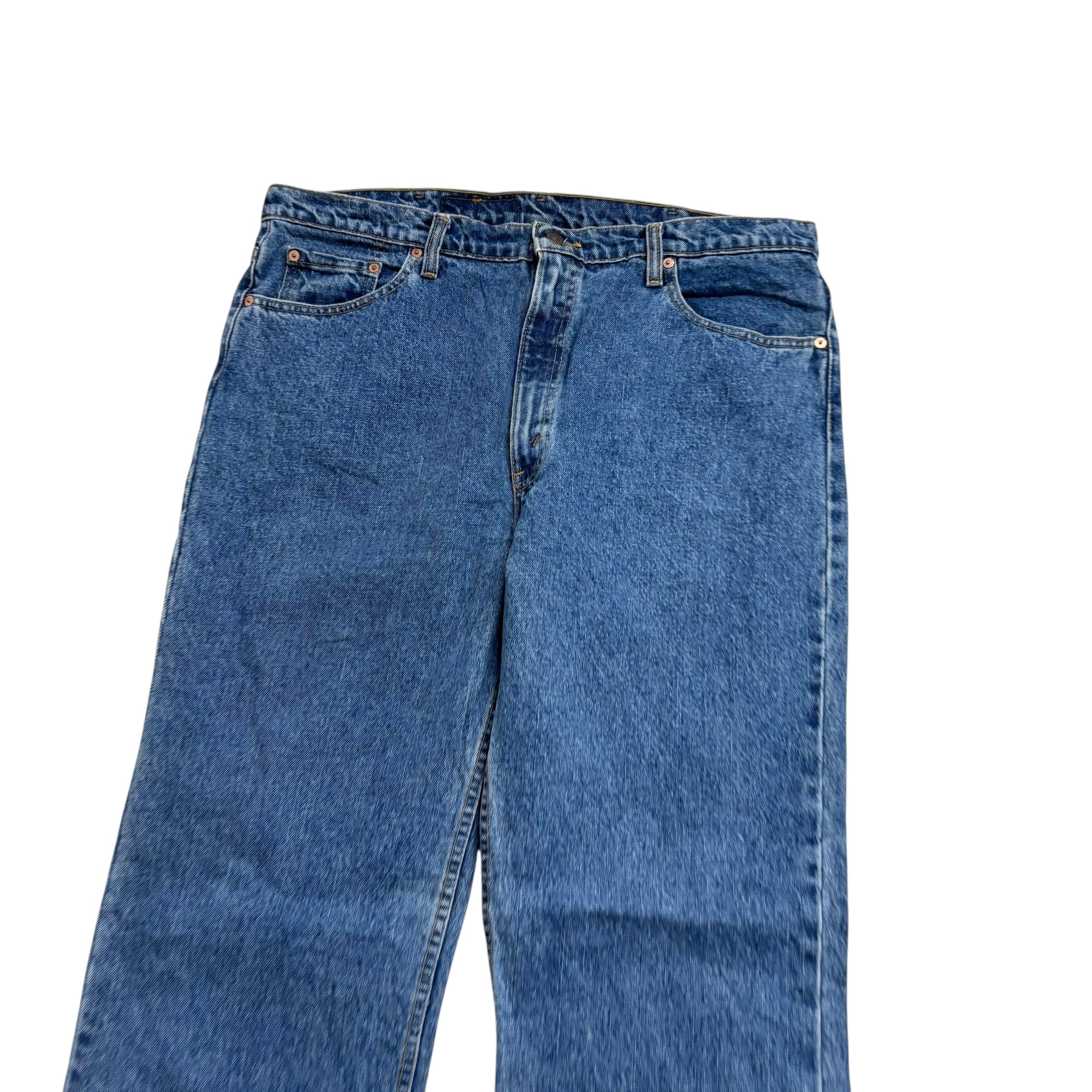 Levis 516 Jeans W40 L32 Mens Mid Blue Regular Straight Fit Vintage Denim (E)