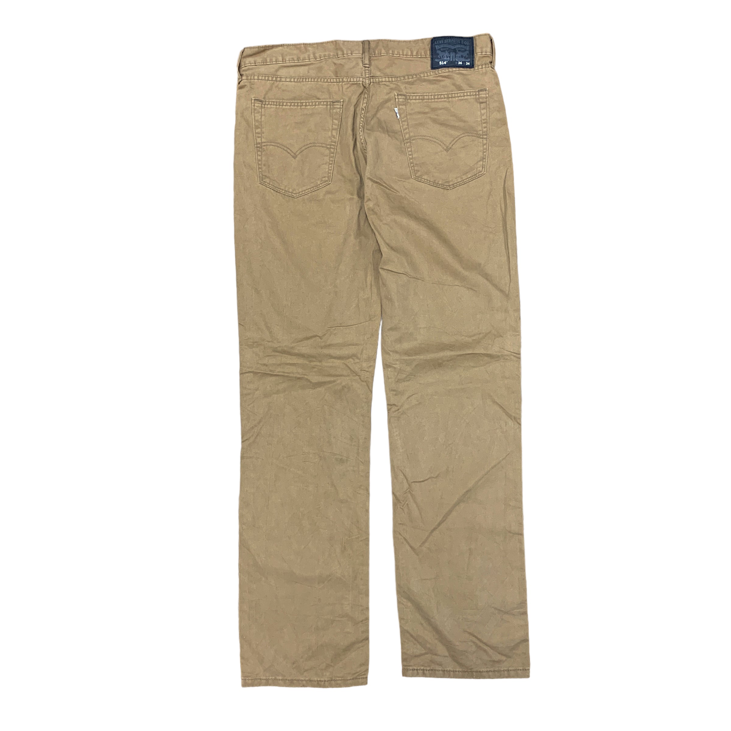 Levis 514 Chino Trousers W38 L34 Mens Tan Regular Straight Fit