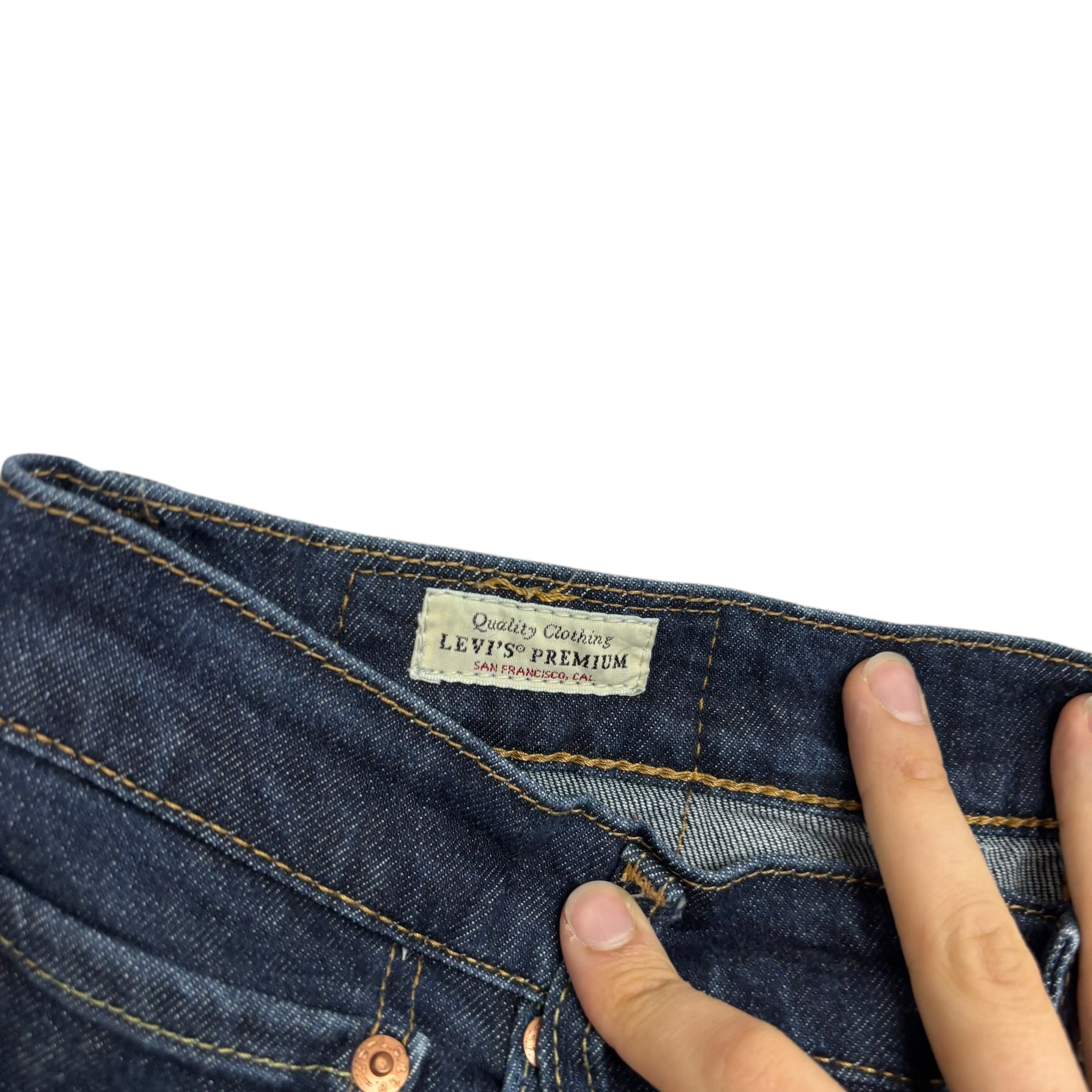 Levis 541 Jeans W32 L34 Mens Dark Blue Athletic Tapered Fit Stretch Denim