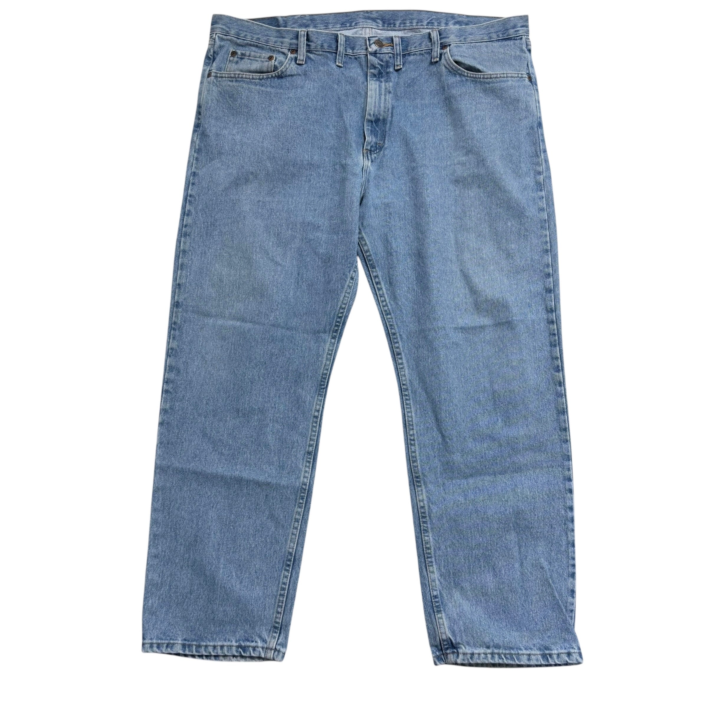 Wrangler Jeans W44 L30 Mens Light Blue Relaxed Straight Fit Denim (E)