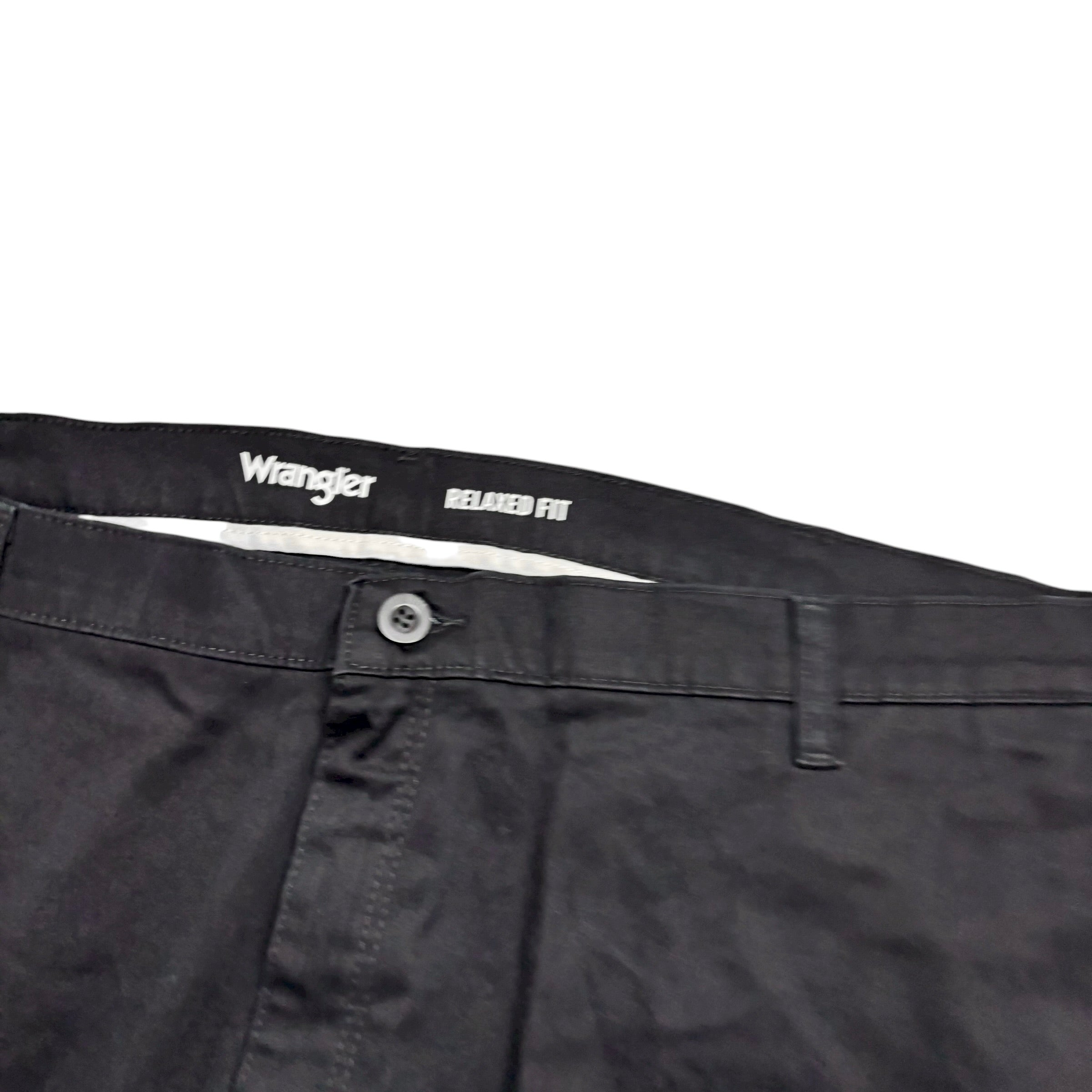 Wrangler Trousers W40 L30 Mens Black Relaxed Straight Fit Stretch (E)