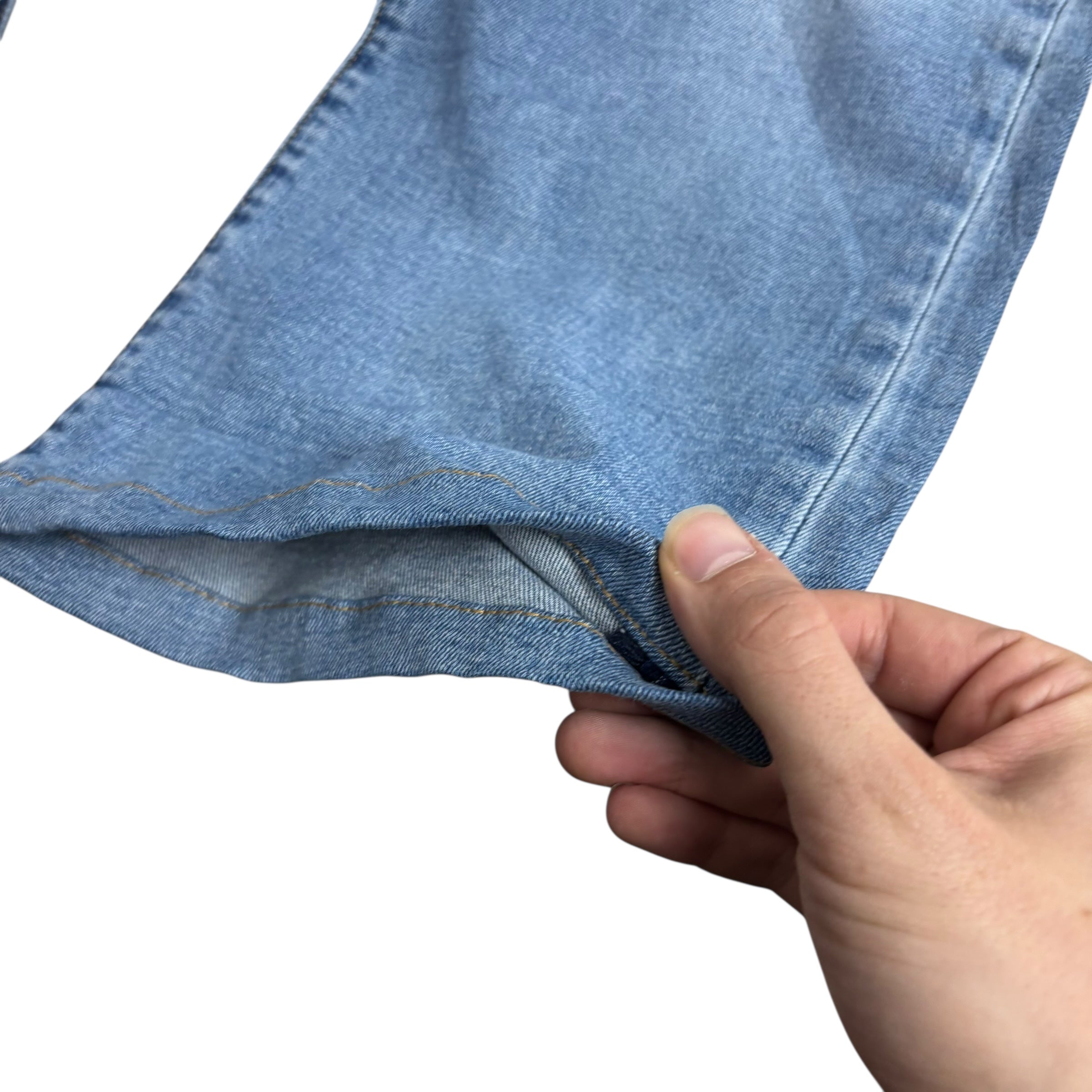 Levis 501 Jeans W38 L26 Mens Light Blue Regular Straight Fit Stretch Denim