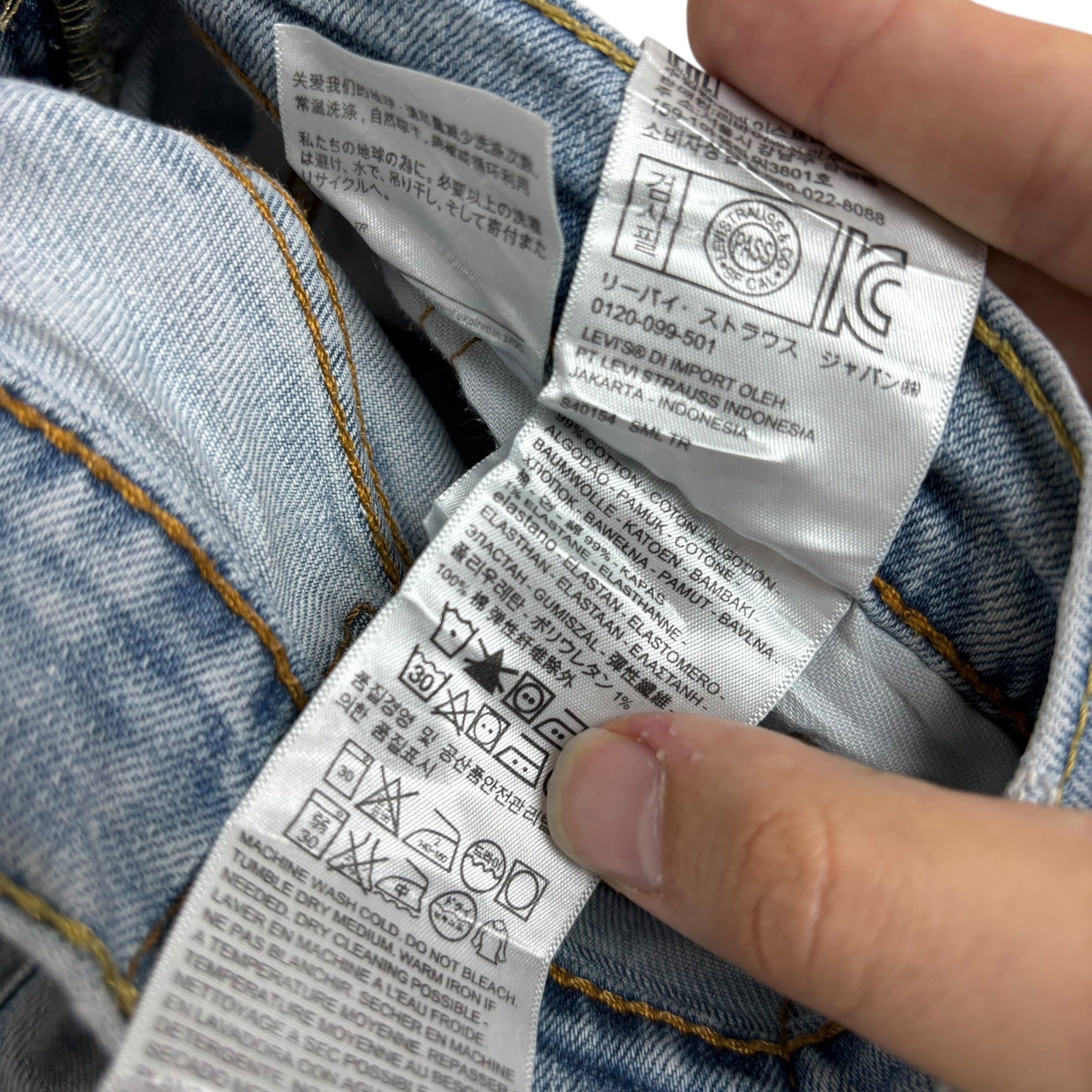 Levis 514 Jeans W28 L32 Mens Light Blue Regular Straight Fit Stretch Denim