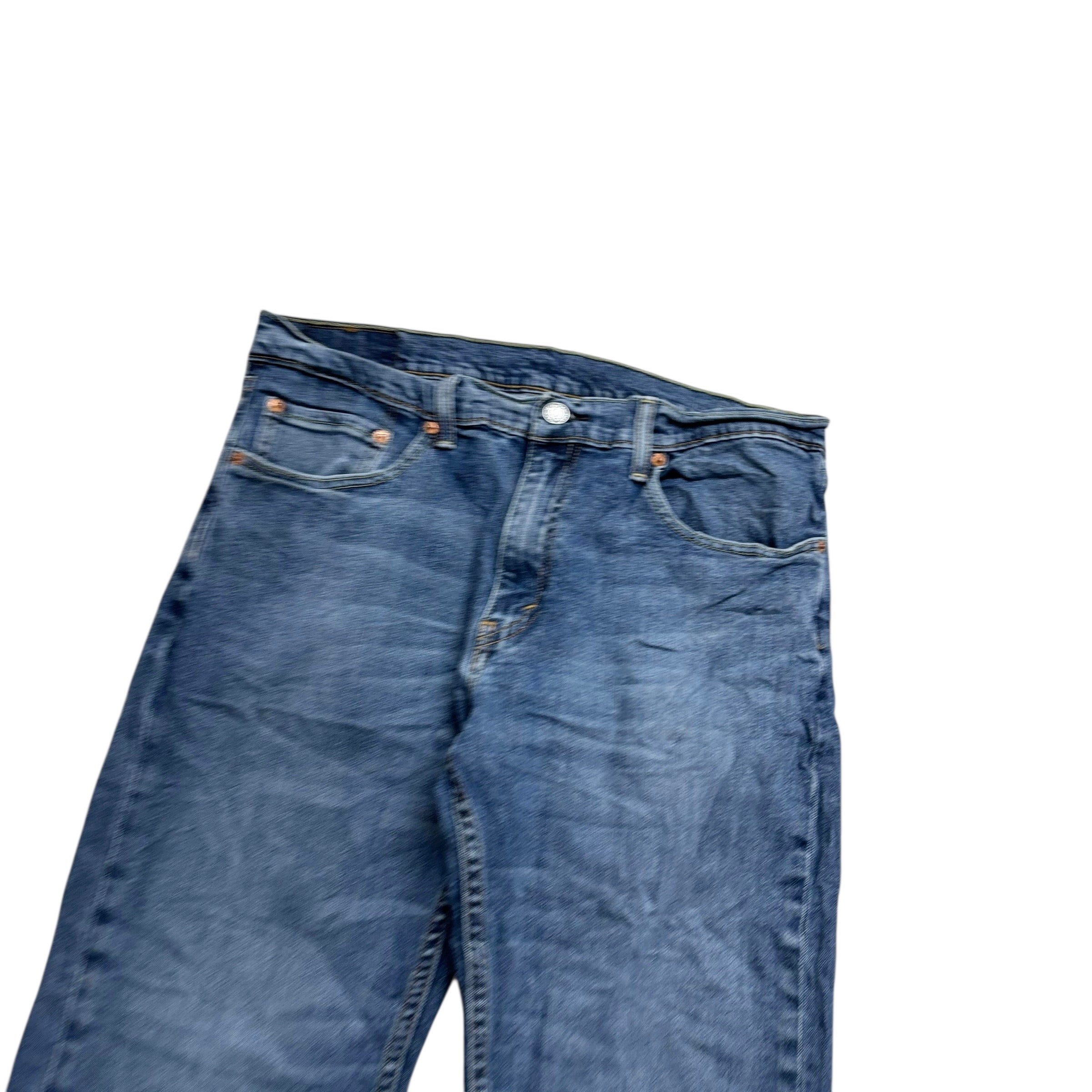 Levis 559 Jeans W34 L32 Mens Mid Blue Relaxed Straight Fit Stretch Denim (E)