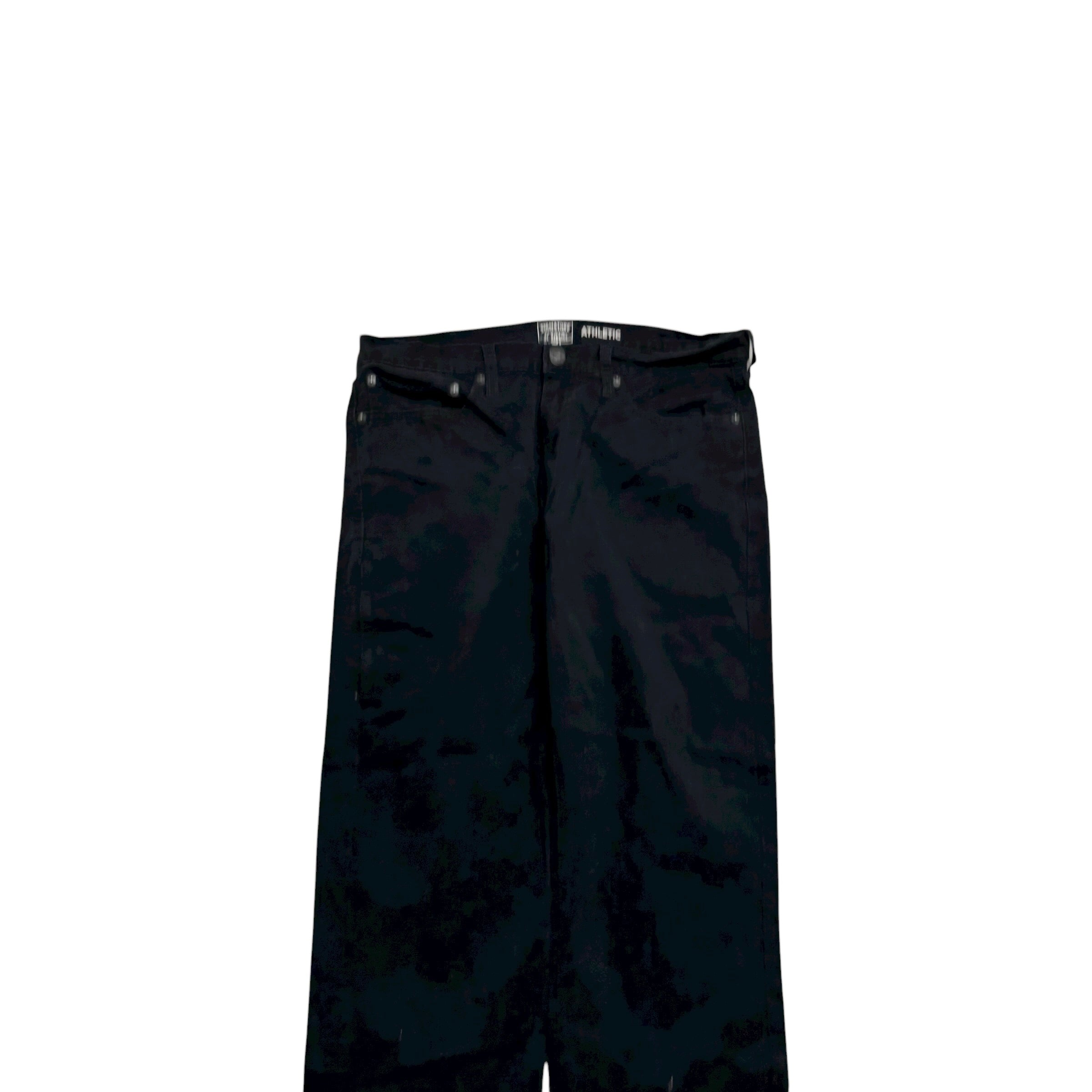 Levis Signature Trousers W34 L29 Mens Black Athletic Fit Stretch Pants (E)