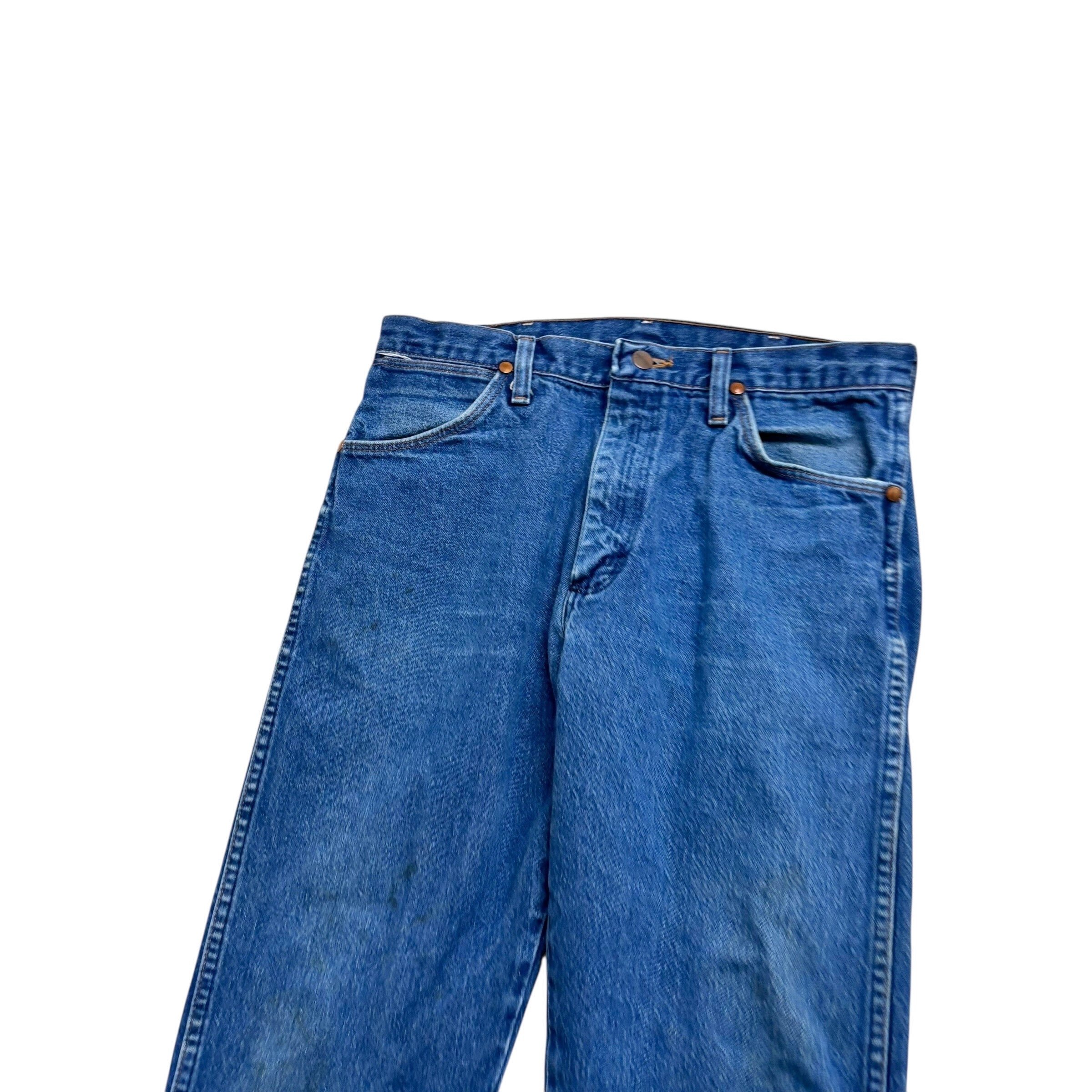 Wrangler Jeans Cowboy Cut W31 L30 Mens Mid Blue 13MWZ Vintage Made In USA (F)