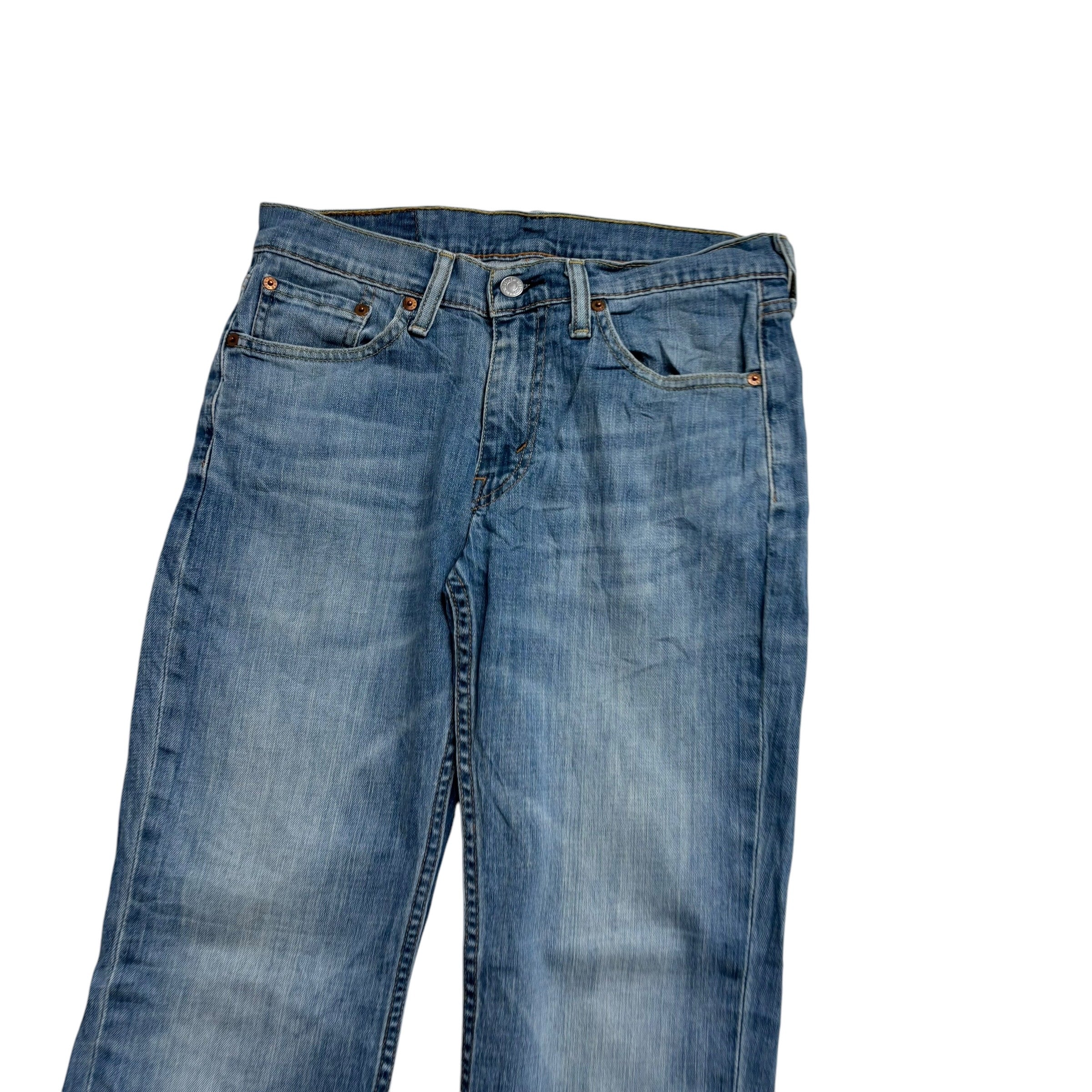 Levis 514 Jeans W29 L30 Mens Mid Blue Regular Straight Fit Stretch Denim