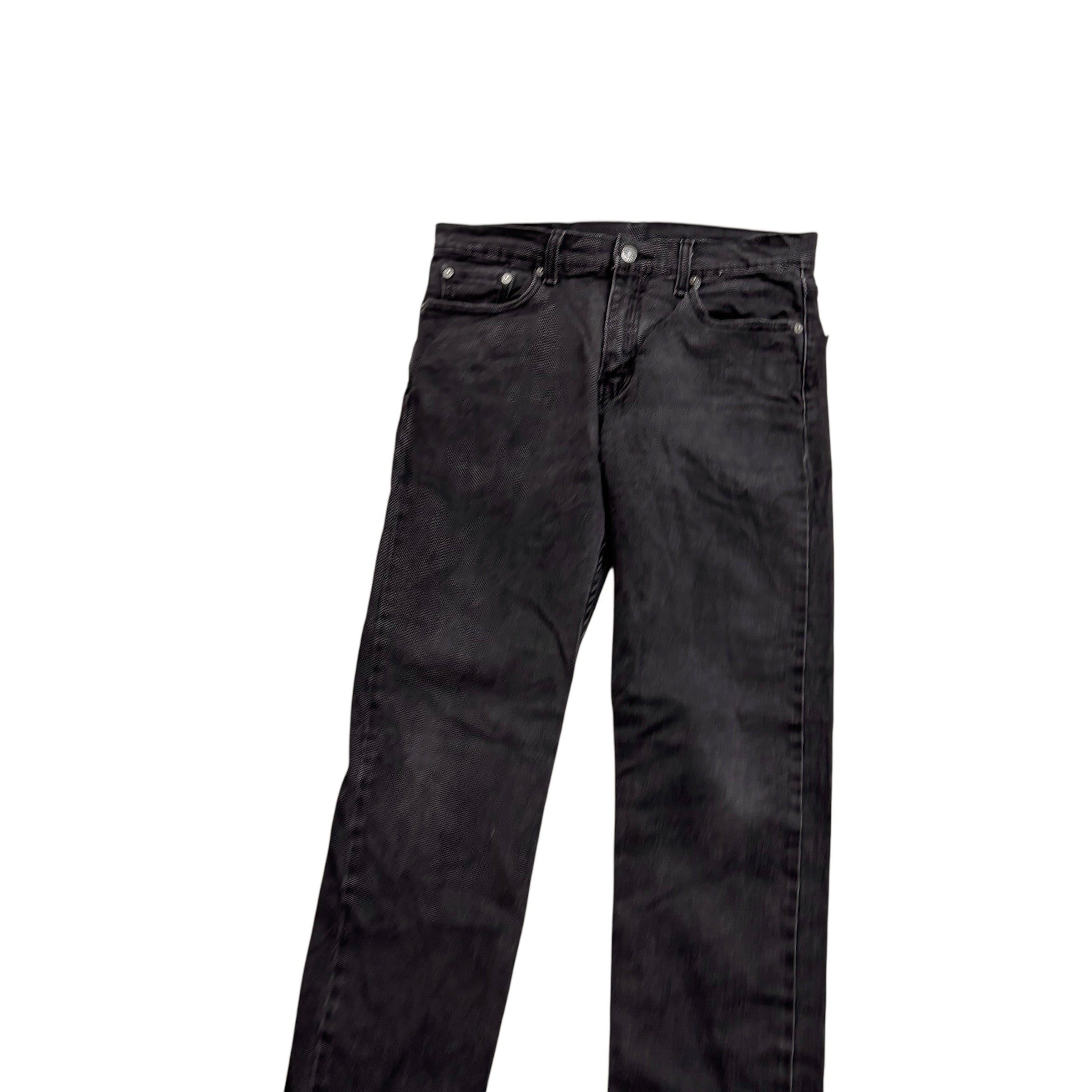 Levis 502 Jeans W30 L34 Mens Black Regular Tapered Fit Stretch Denim (F)