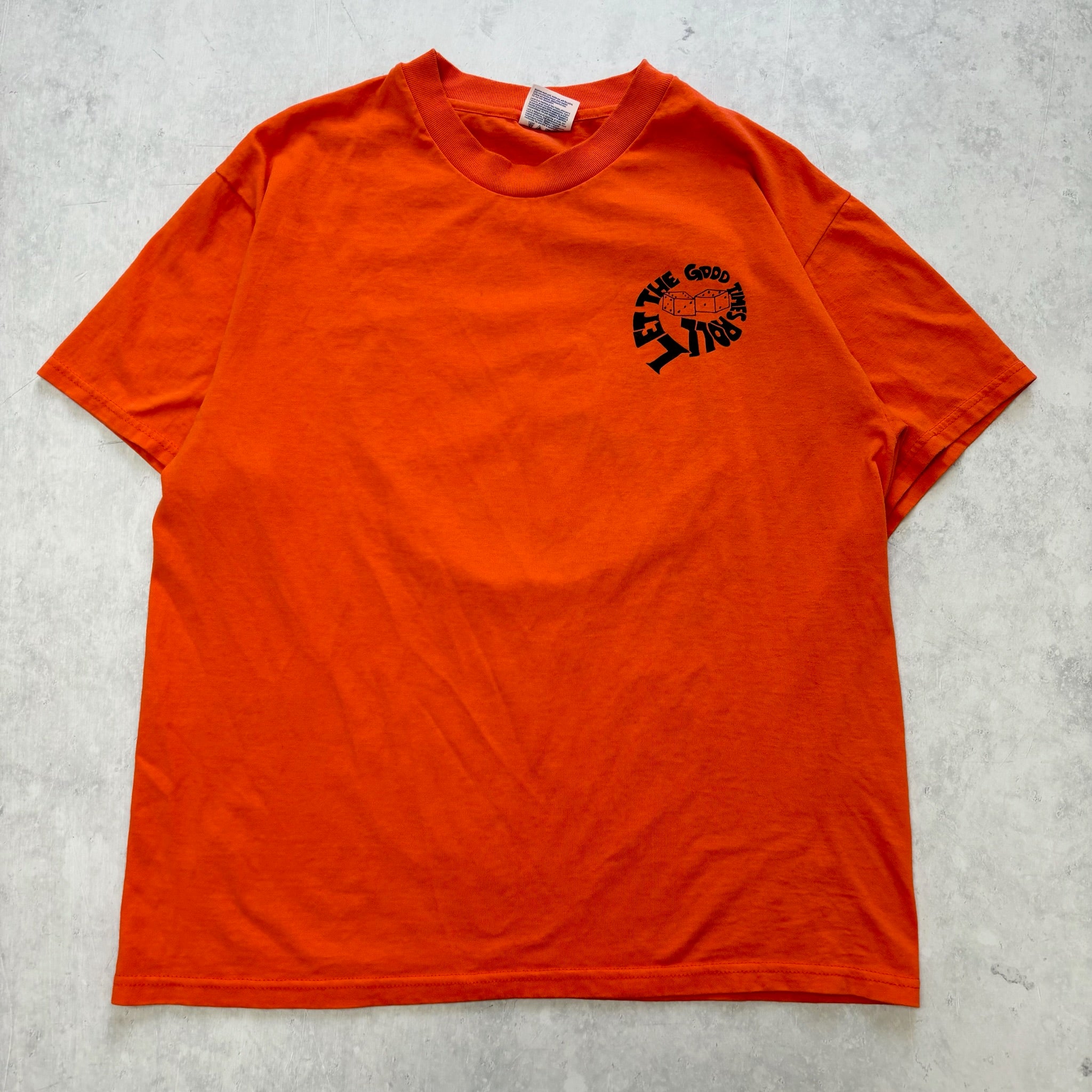 Vintage T Shirt Mens Large Orange Graphic Print 00s Spring Break