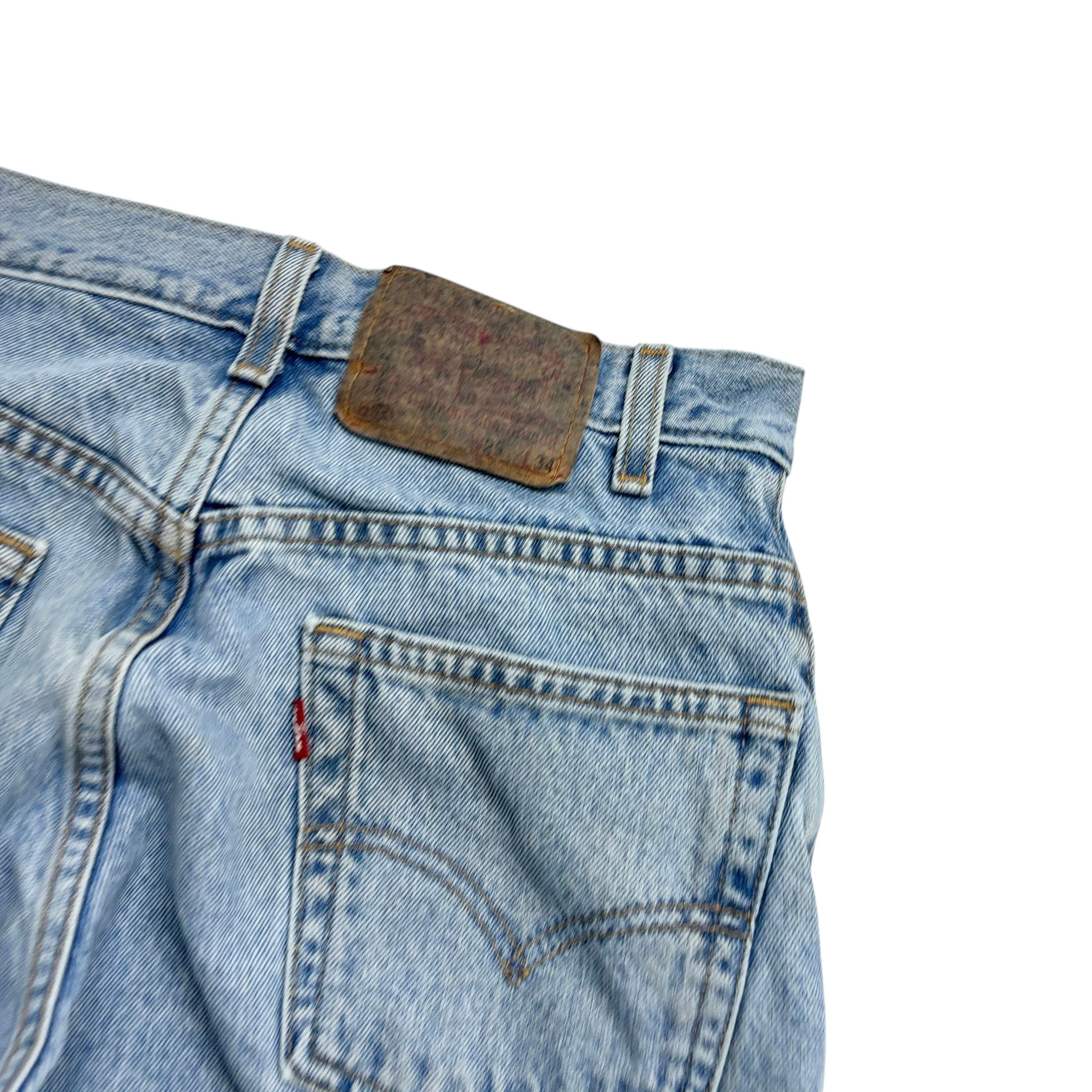 Levis 560 Jeans W29 L34 Mens Light Blue Relaxed Tapered Vintage Denim (F)