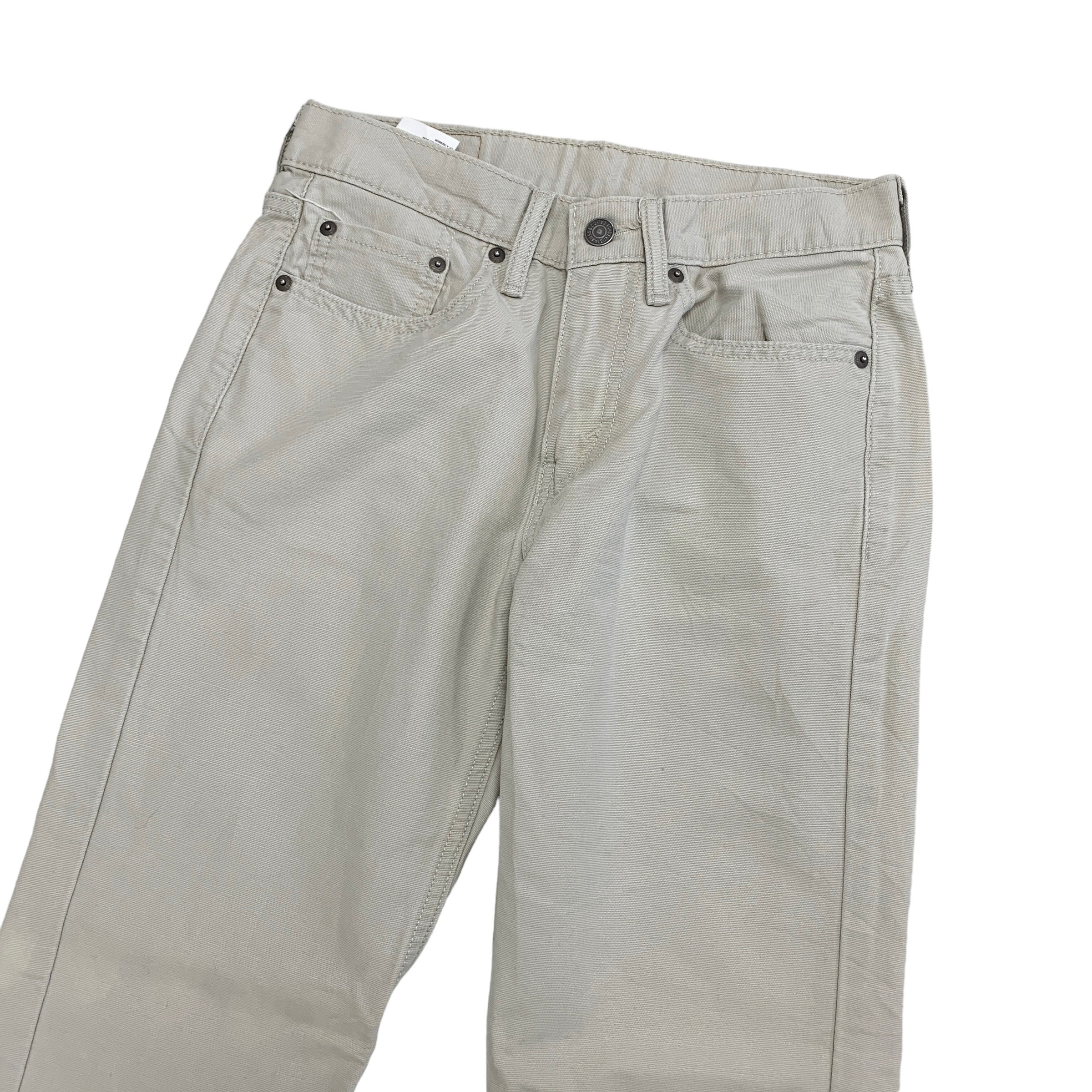 Levis 514 Trousers W28 L30 Mens Cream Regular Straight Fit Pants