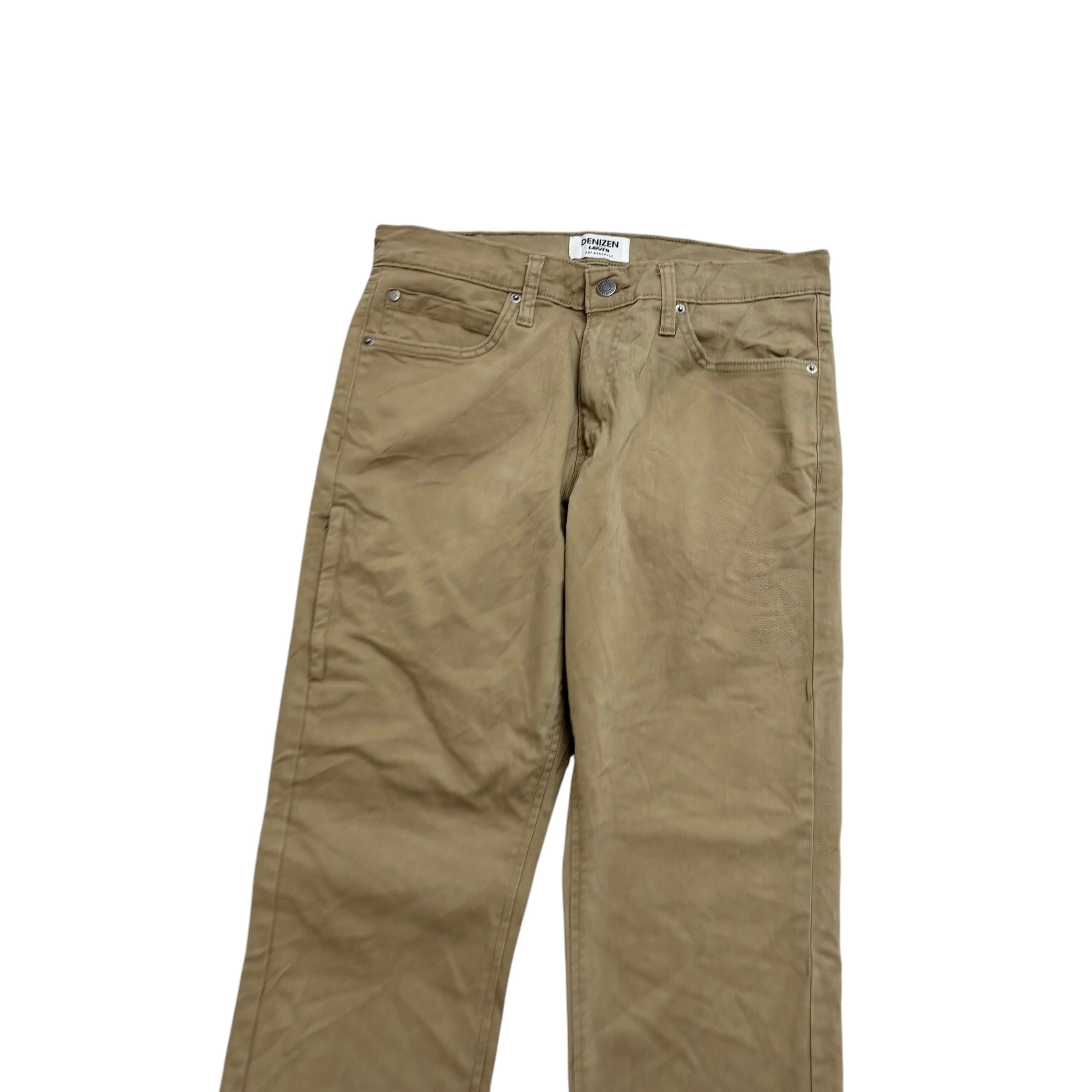 Levis Denizen Trousers W32 L29 Mens Beige Athletic Fit Stretch Pants (E)