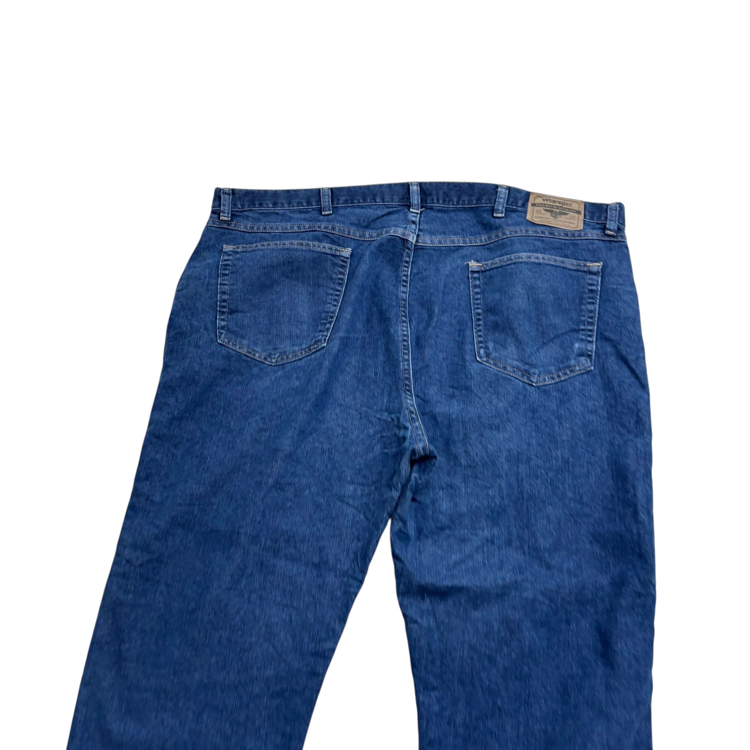 Wrangler Jeans W44 L29 Mens Dark Blue Regular Straight Fit Denim (E)