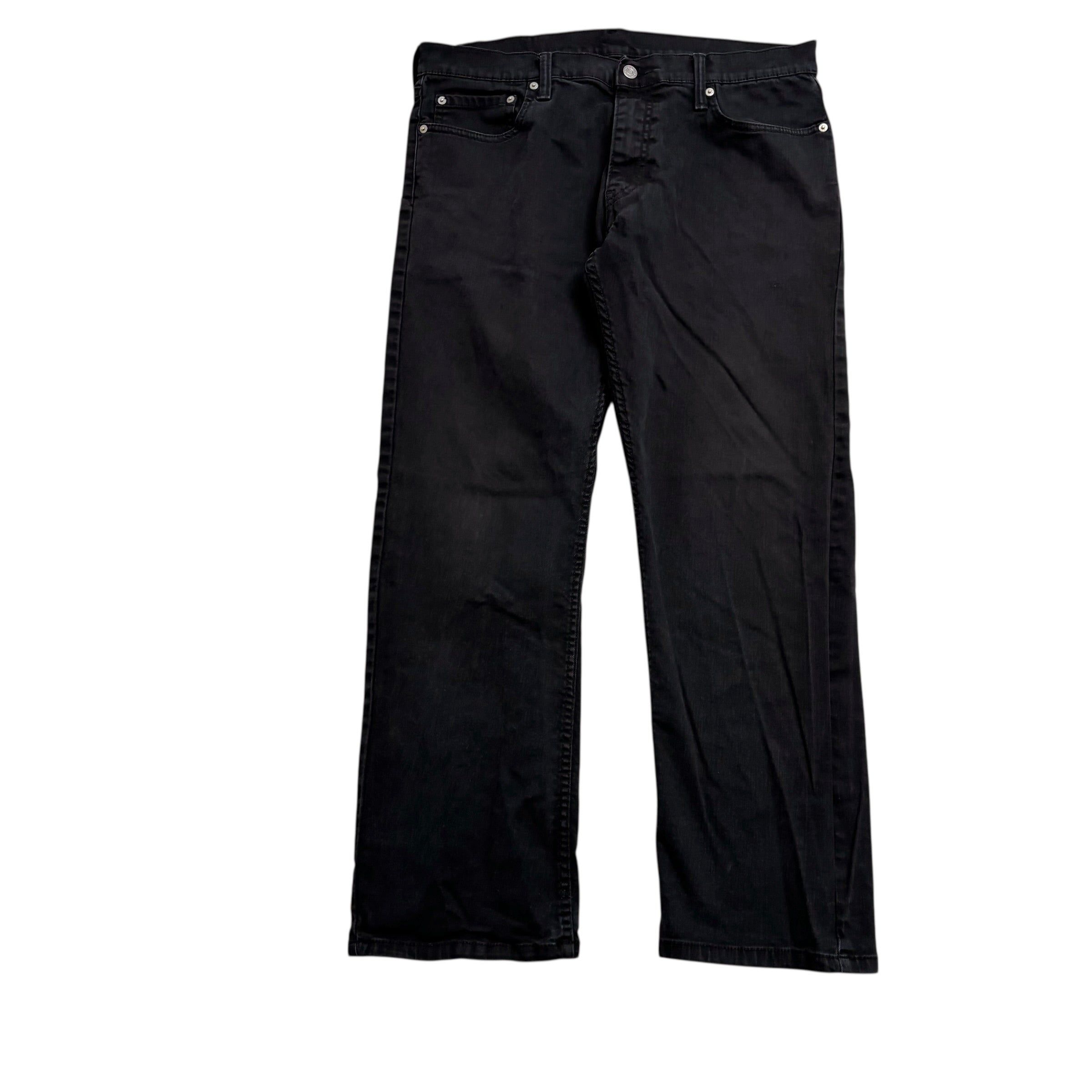 Levis 514 Jeans W34 L29 Mens Black Regular Straight Fit Stretch Denim
