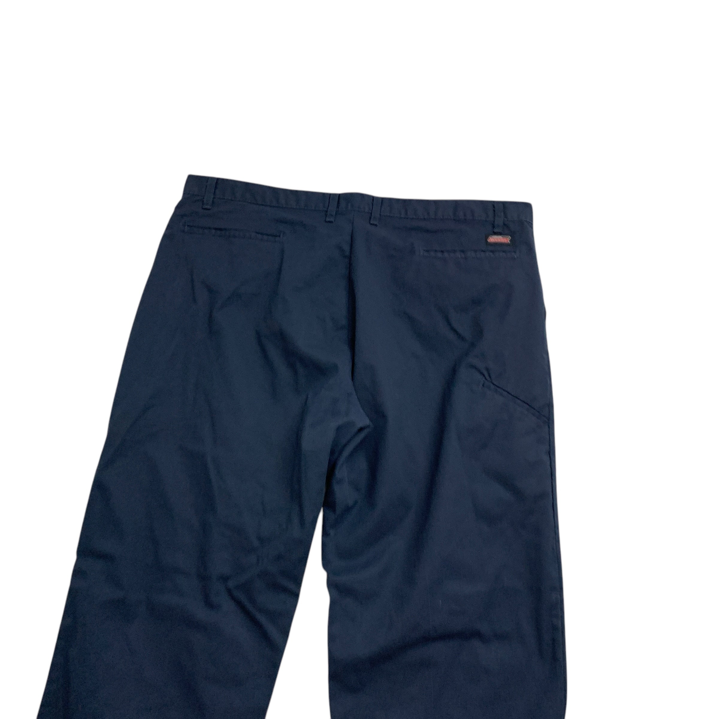 Dickies Trousers W42 L30 Mens Navy Blue Pants Relaxed Straight Fit Workwear