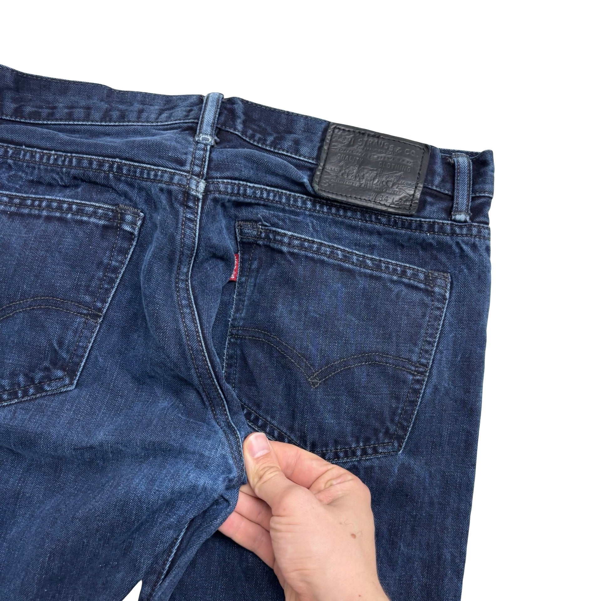 Levis Matchstick Jeans W32 L31 Mens Navy Blue Slim Fit Vintage Denim