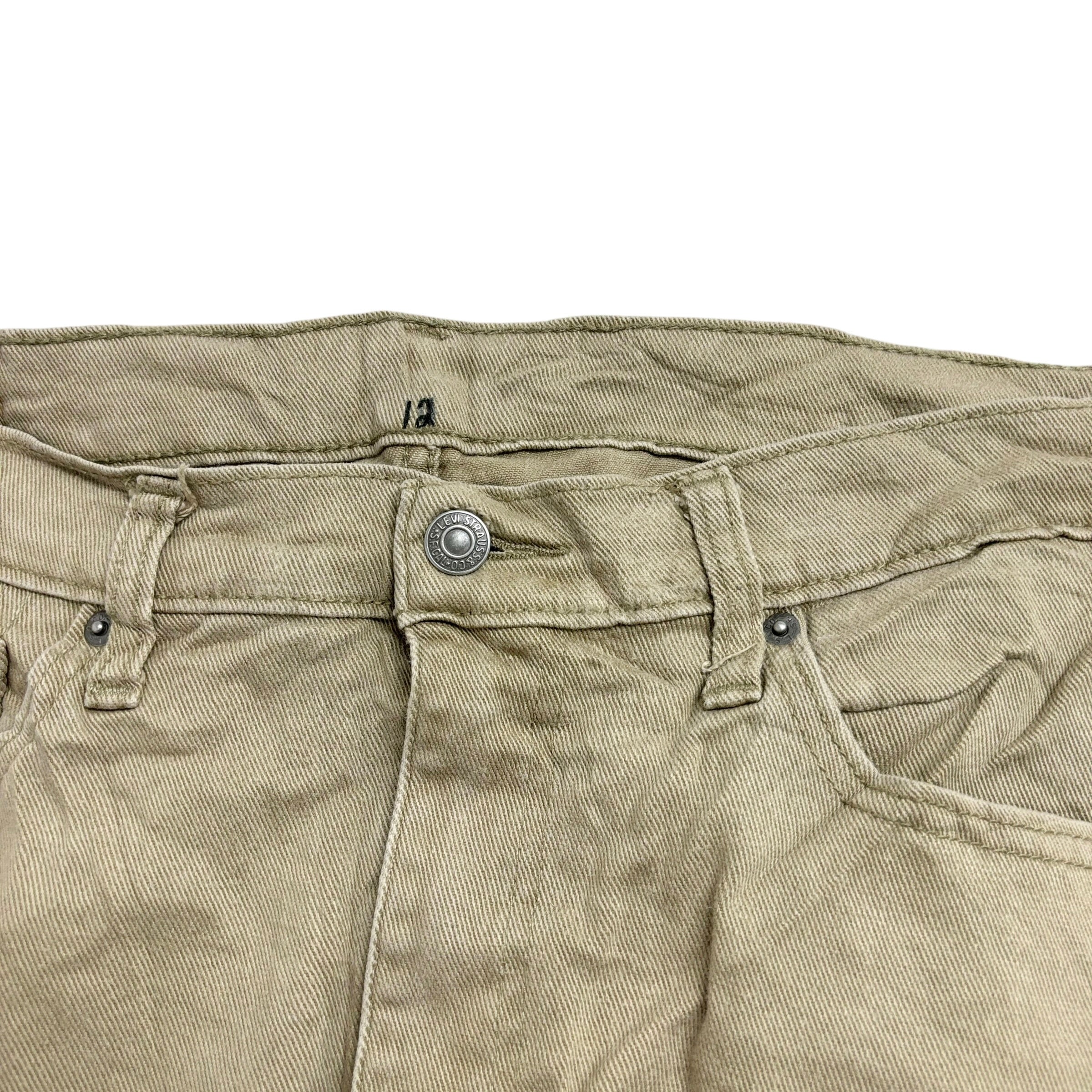 Levis 510 Trousers W36 L30 Mens Beige Skinny Fit Stretch Cotton Pants