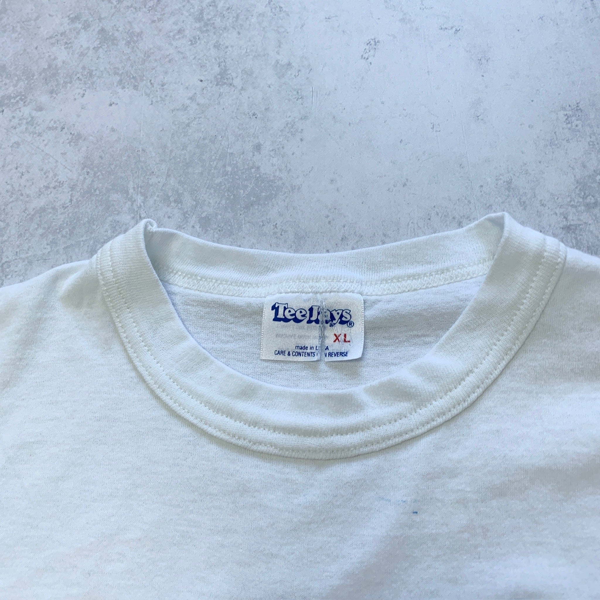 Vintage T Shirt Mens Medium White Single Stitch Graphic Print 90s Vodka