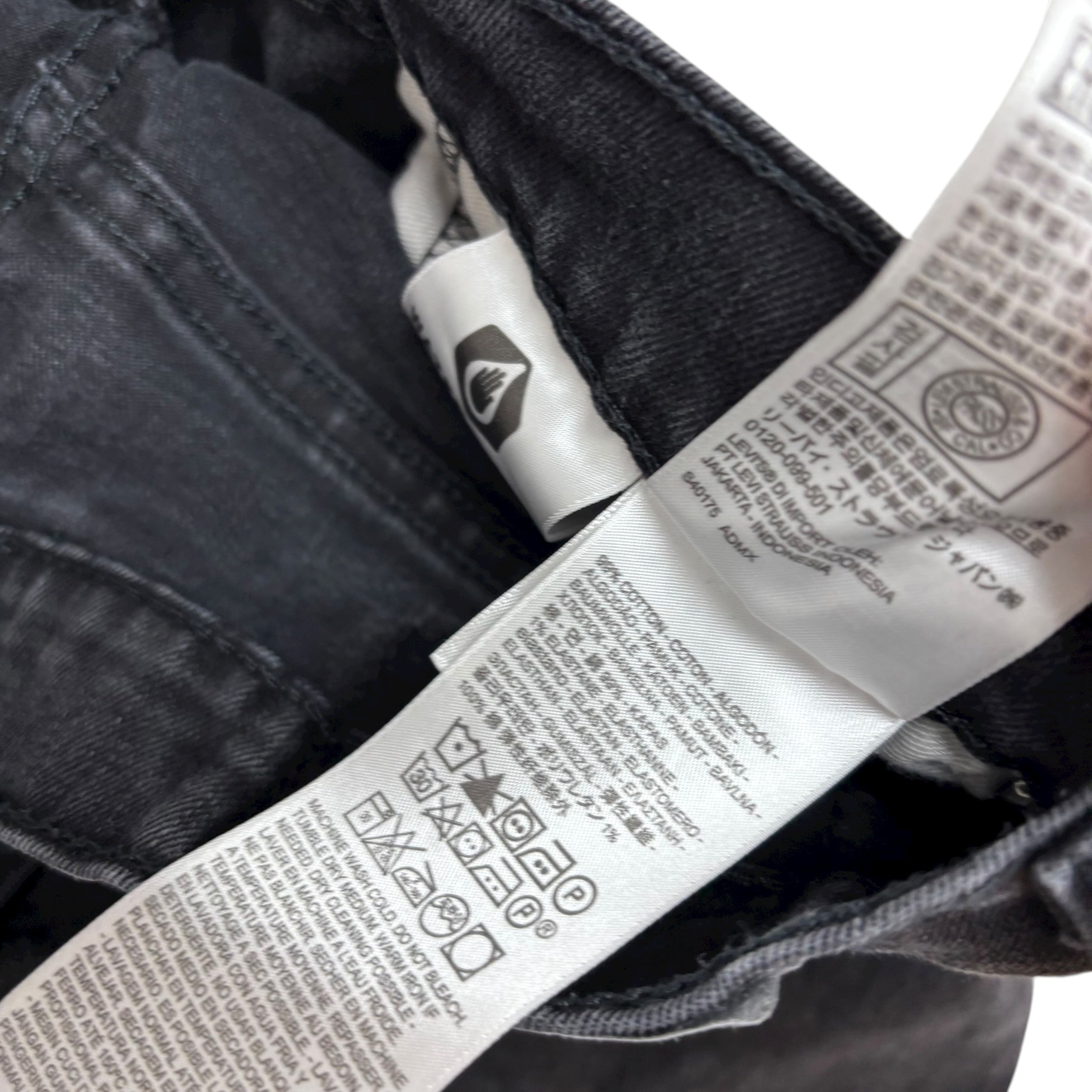 Levis 541 Jeans W30 L29 Mens Black Athletic Tapered Fit Stretch Denim (E)