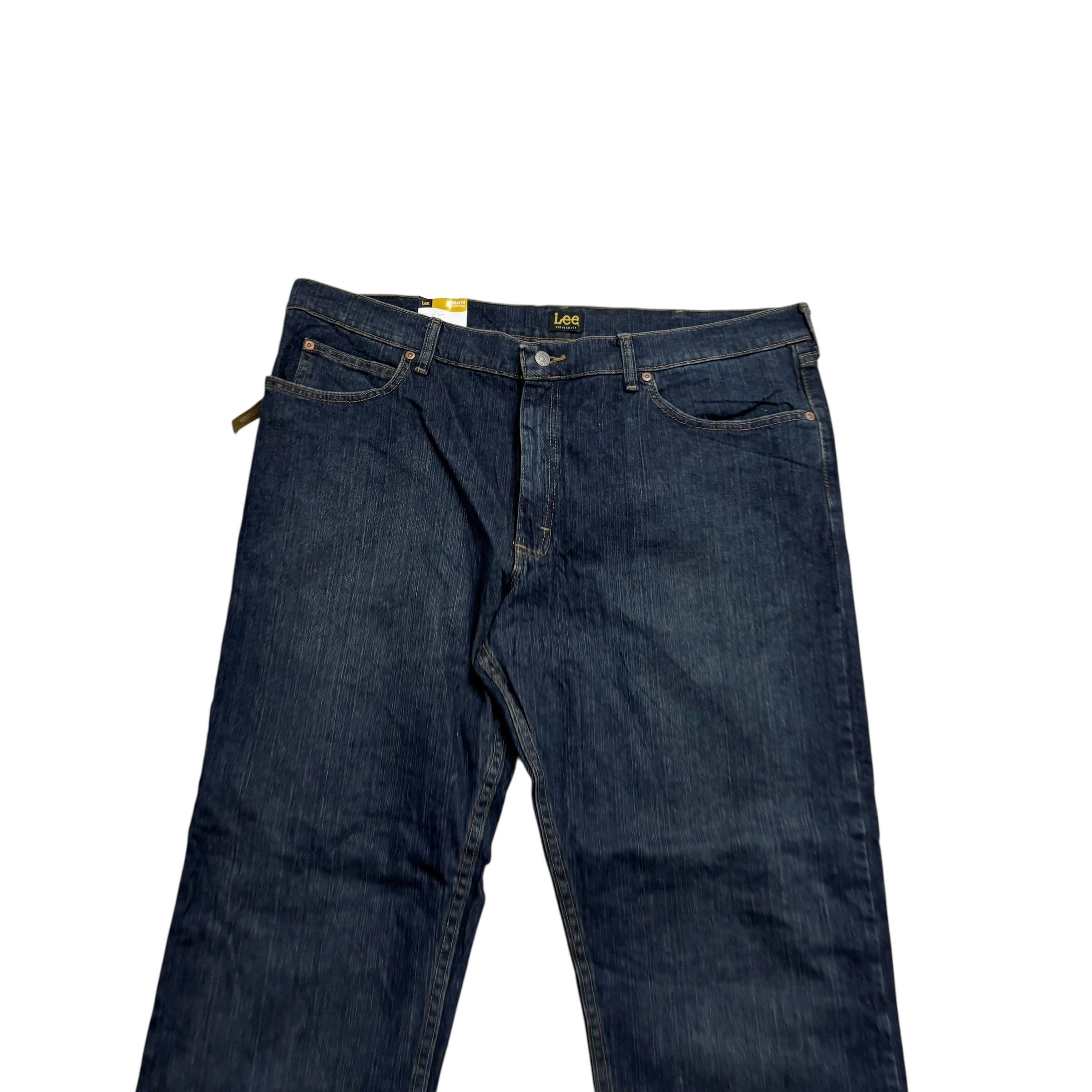 Lee Jeans W42 L30 Mens Dark Blue Regular Straight Fit Stretch Denim (E)