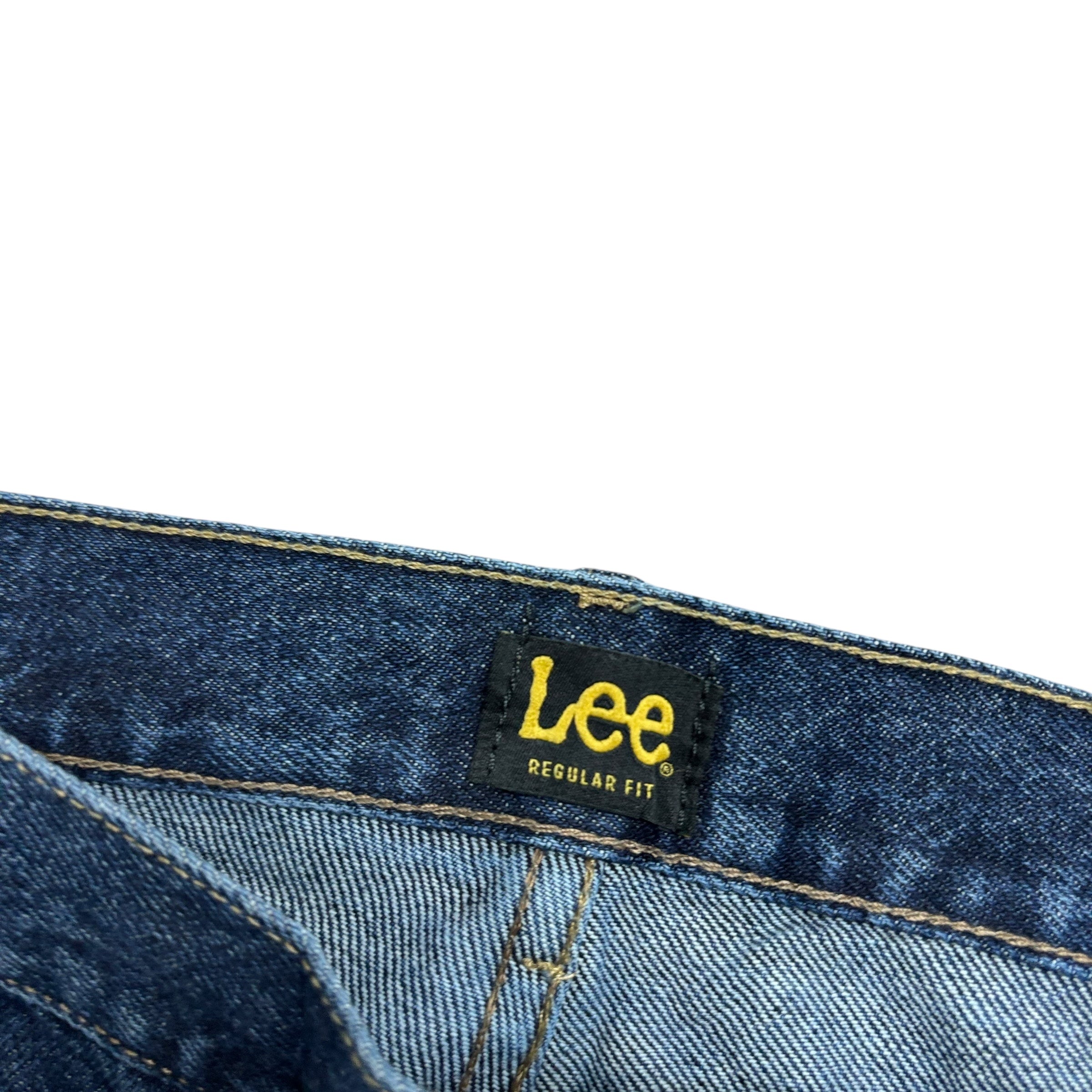Lee Jeans W48 L30 Mens Dark Blue Regular Straight Fit Denim (E)