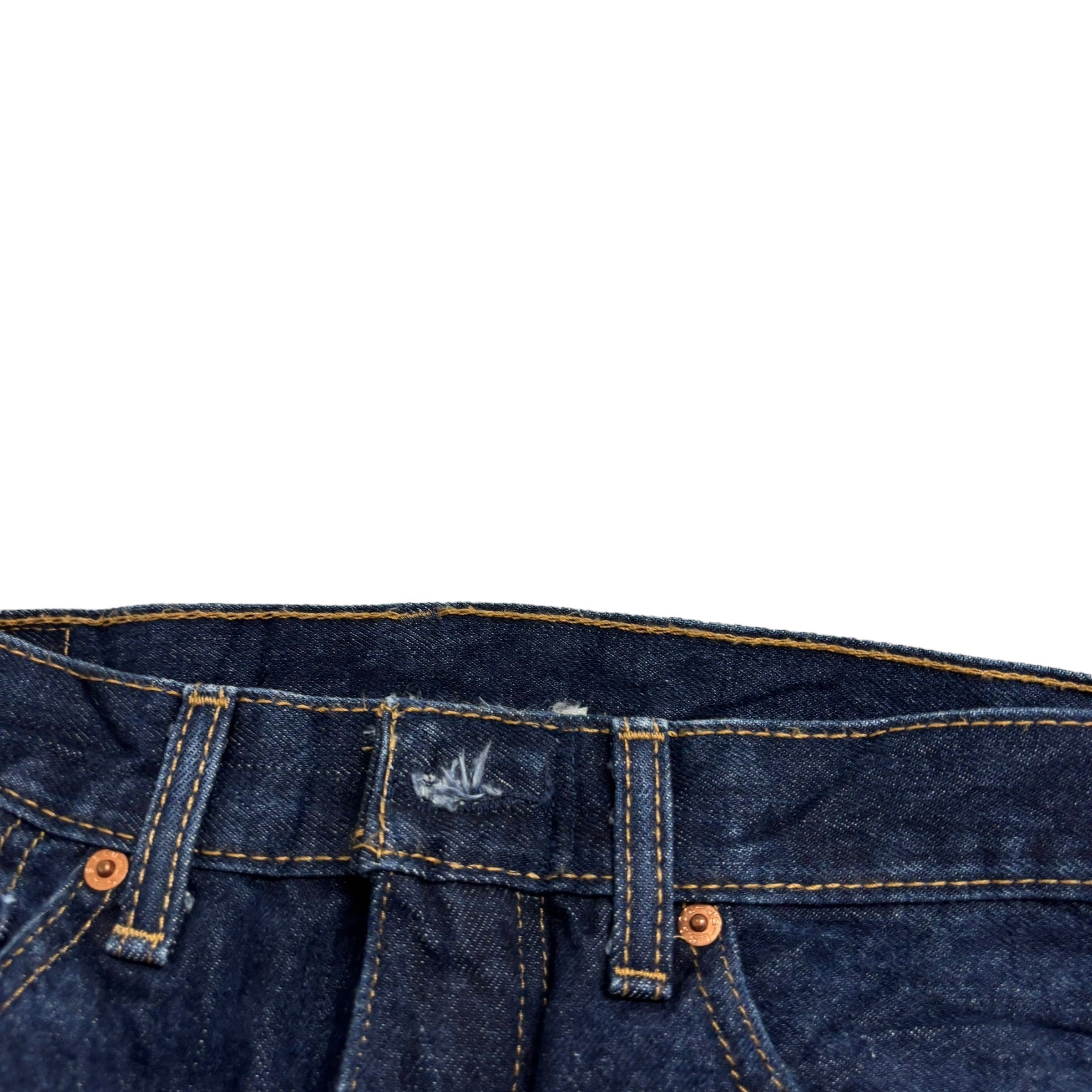 Levis 505 Jeans W32 L30 Mens Dark Blue Regular Straight Fit Denim