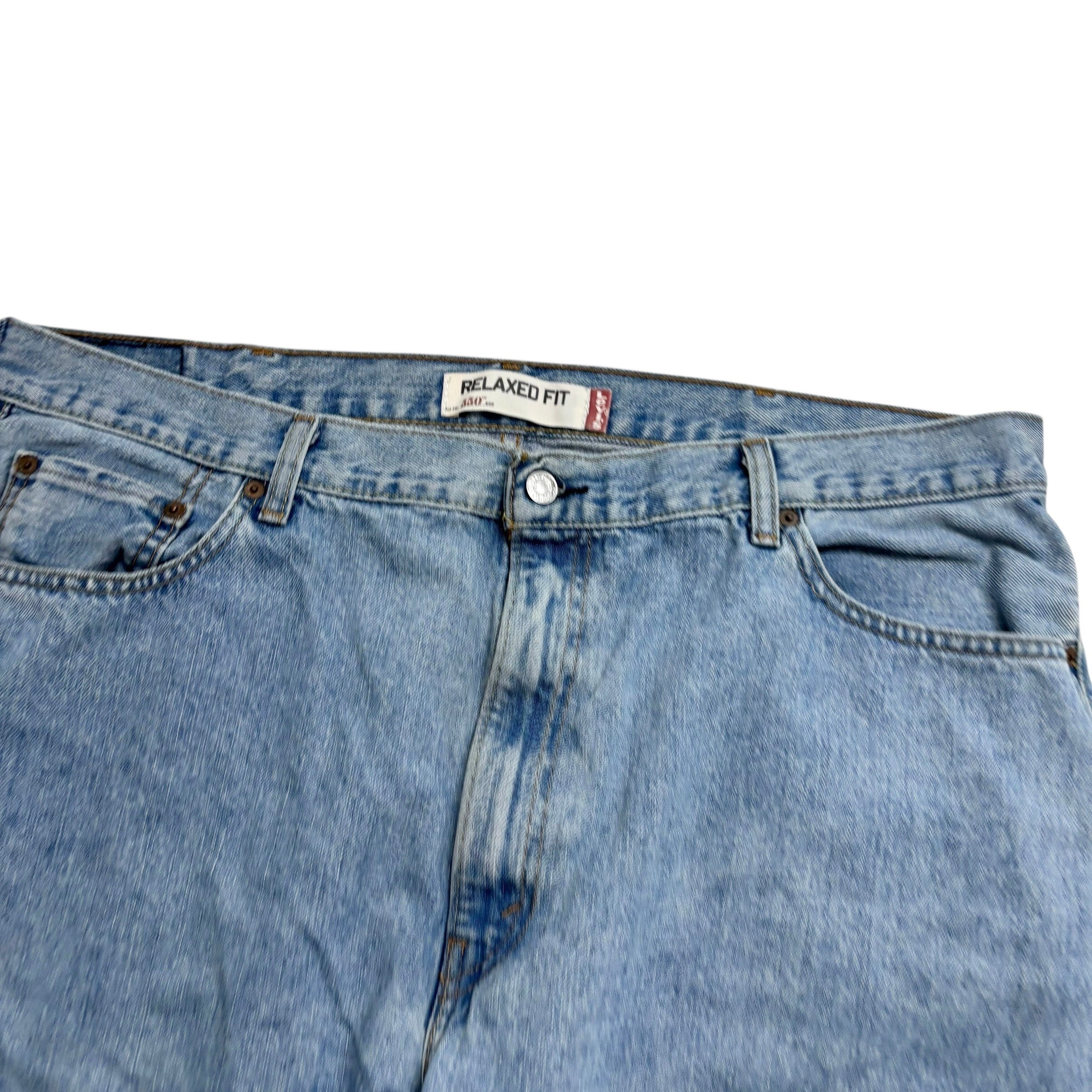 Levis 550 Jeans W42 L30 Mens Light Blue Baggy Relaxed Straight Fit Vintage Denim