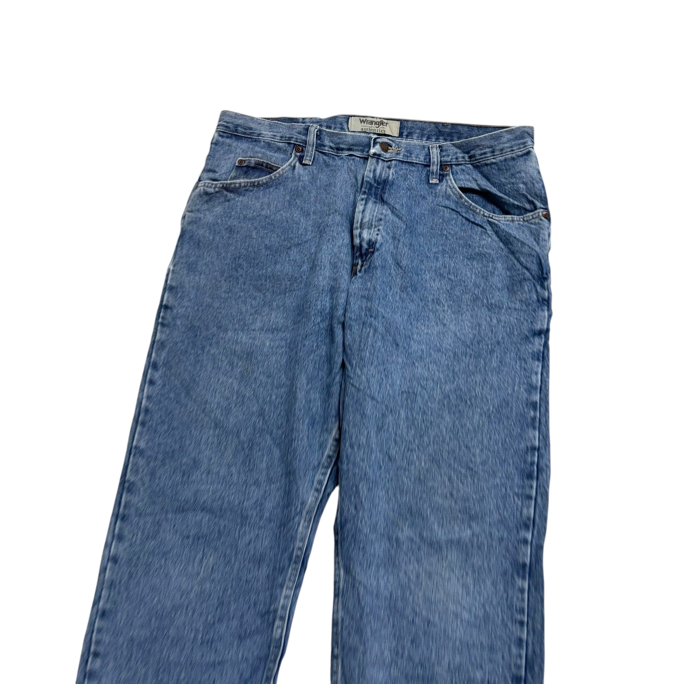 Wrangler Jeans W38 L32 Mens Mid Blue Baggy Relaxed Straight Fit Denim