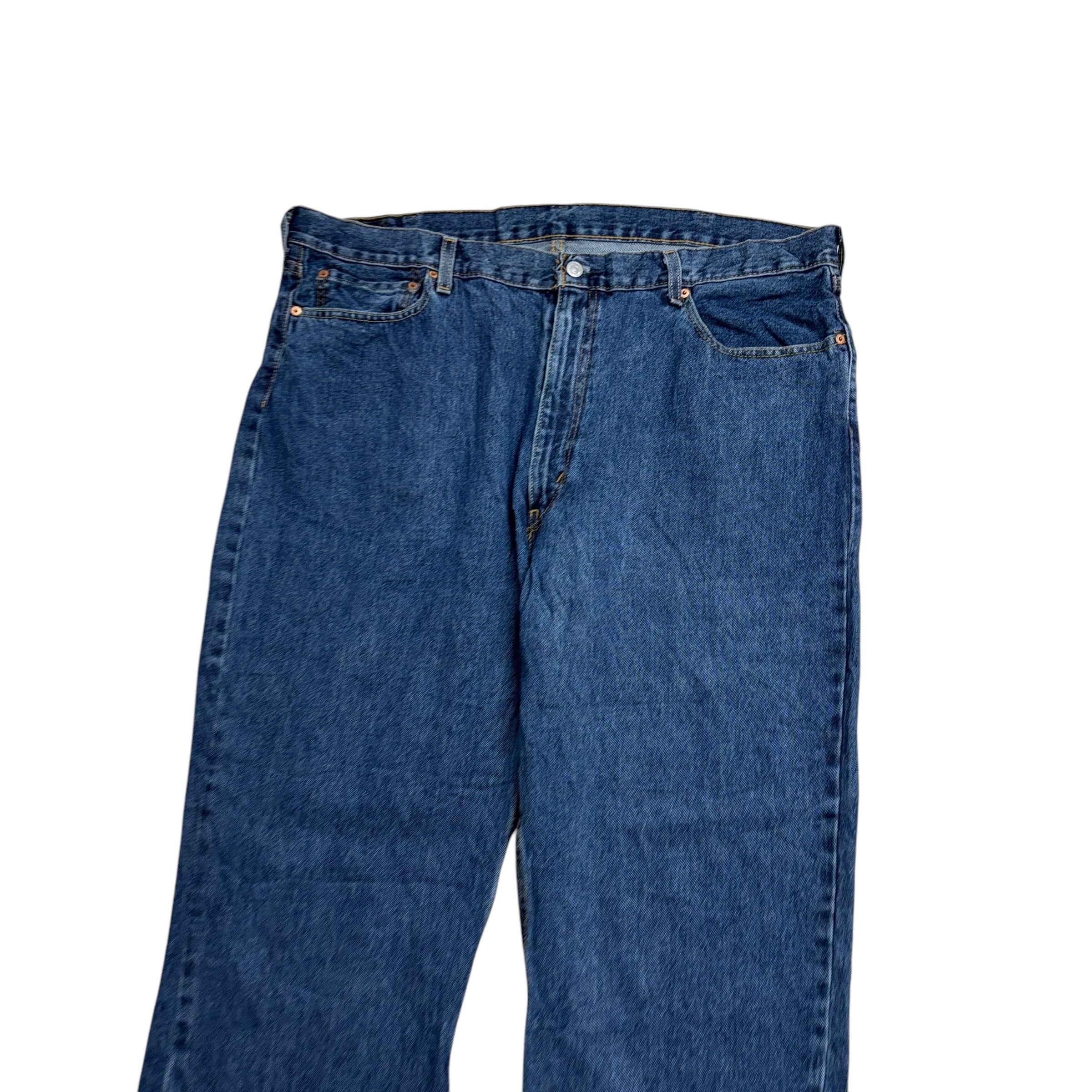 Levis 550 Jeans W42 L32 Mens Mid Blue Baggy Relaxed Straight Fit Denim (E)