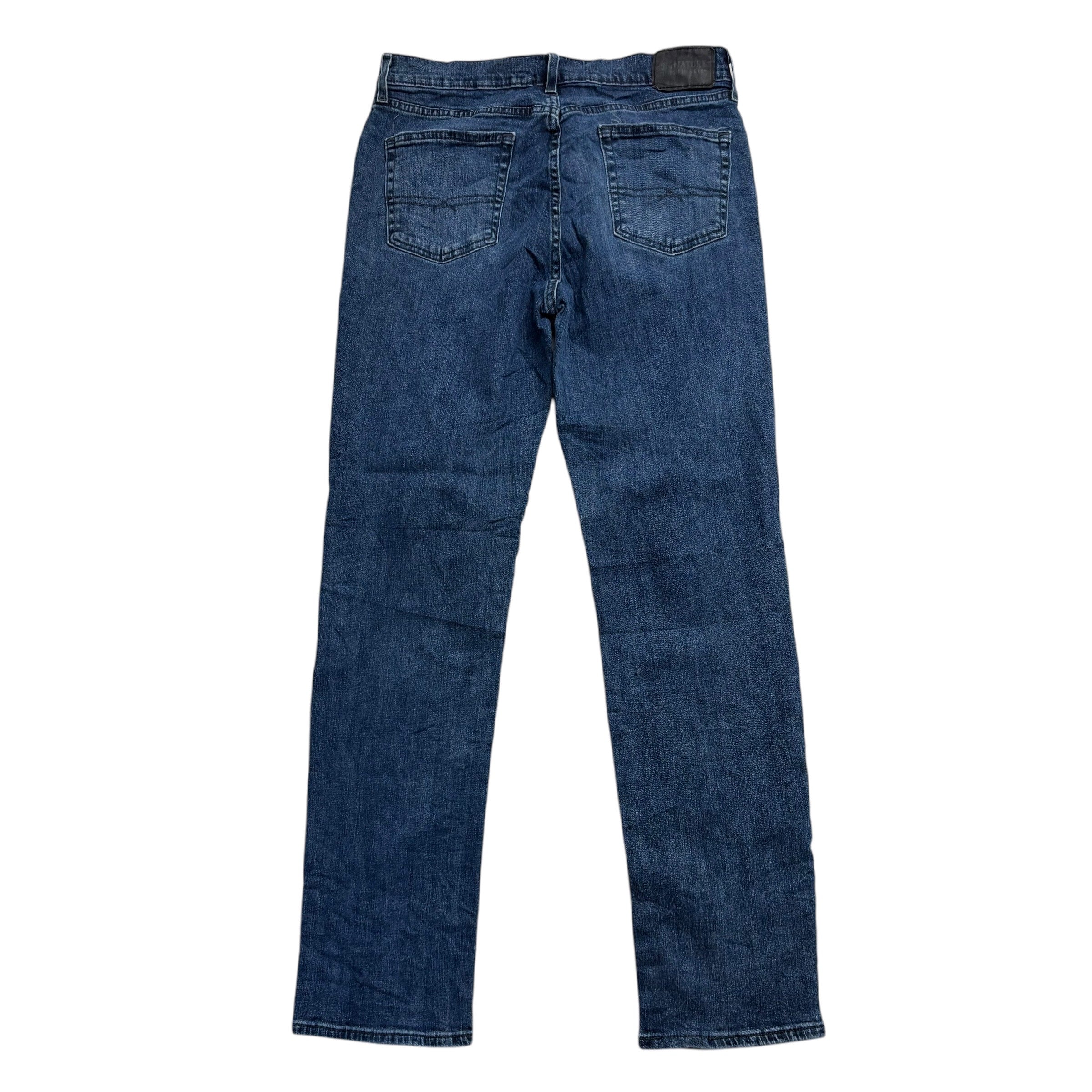Levis Signature Jeans W34 L34 Mens Navy Blue Athletic Taper Fit Stretch (E)