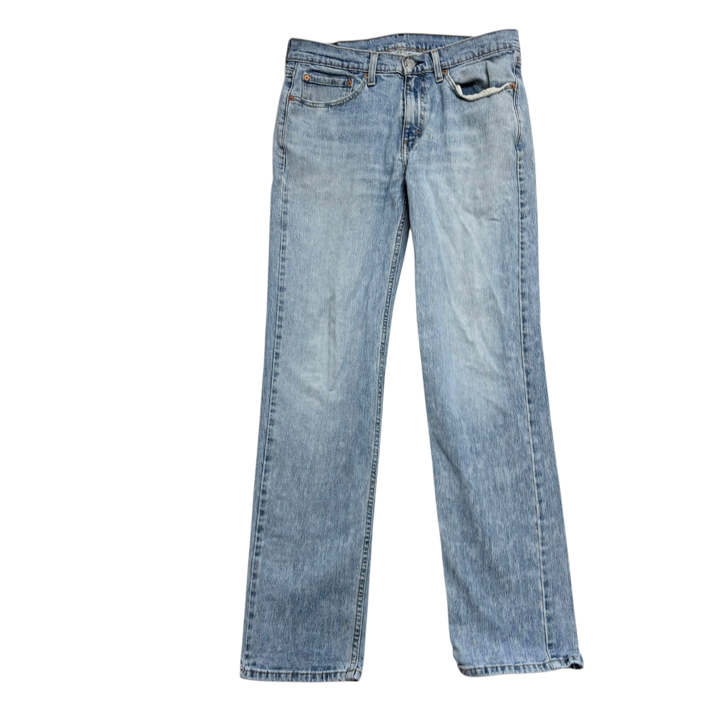 Levis 514 Jeans W32 L32 Mens Light Blue Regular Straight Fit Stretch Denim