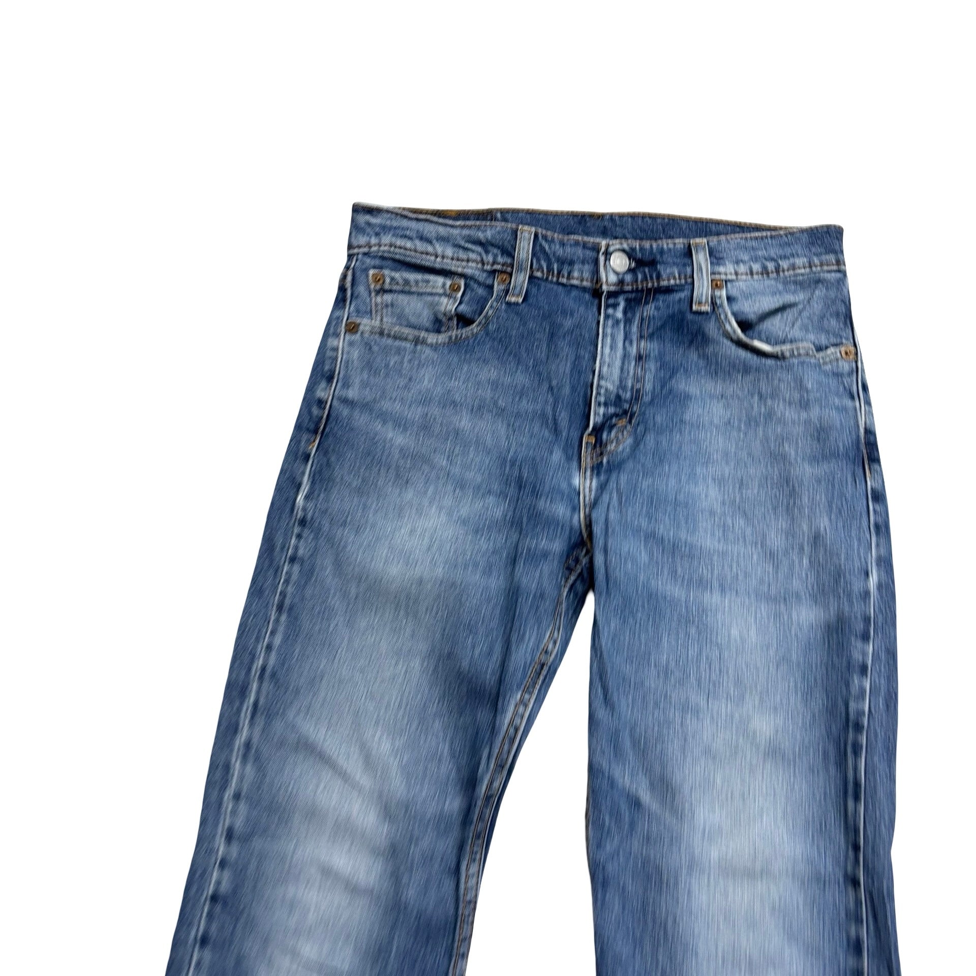 Levis 502 Jeans W30 L32 Mens Mid Blue Regular Tapered Fit Stretch Denim (F)