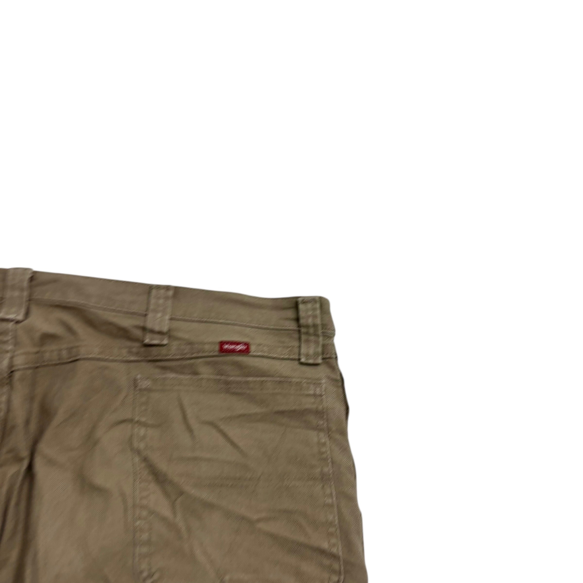 Wrangler Carpenter Pants W46 L30 Mens Beige Relaxed Straight Fit Stretch