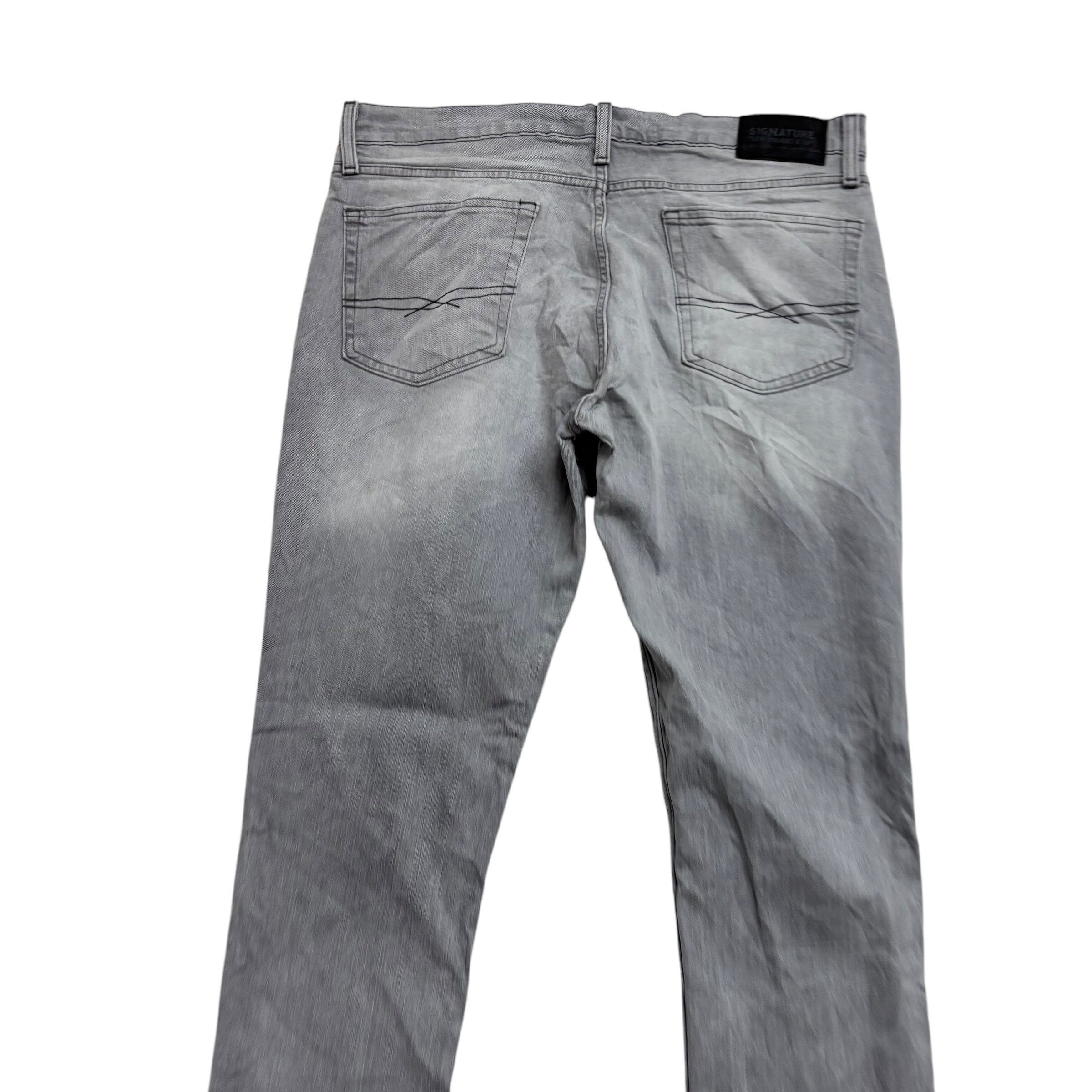 Levis Signature Jeans W36 L32 Mens Grey Slim Fit Stretch Denim (E)