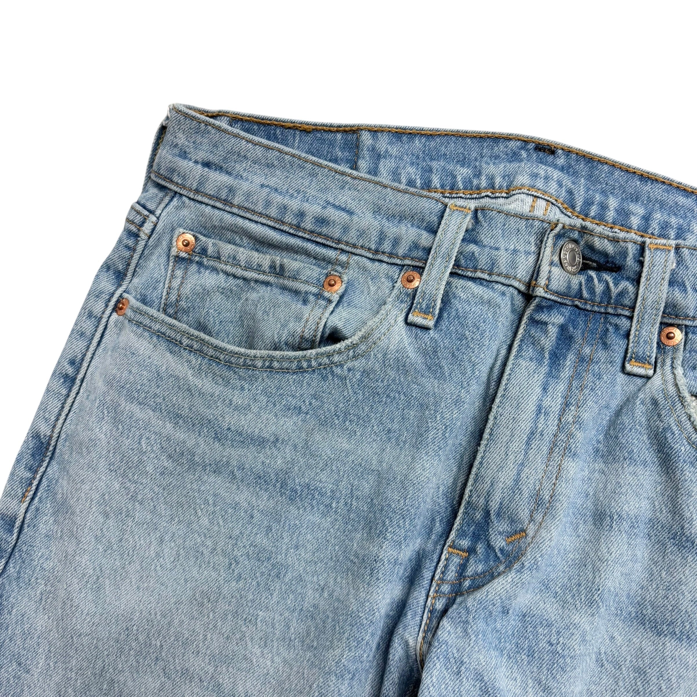 Levis 559 Jeans W31 L32 Mens Light Blue Regular Straight Fit Stretch Denim (F)