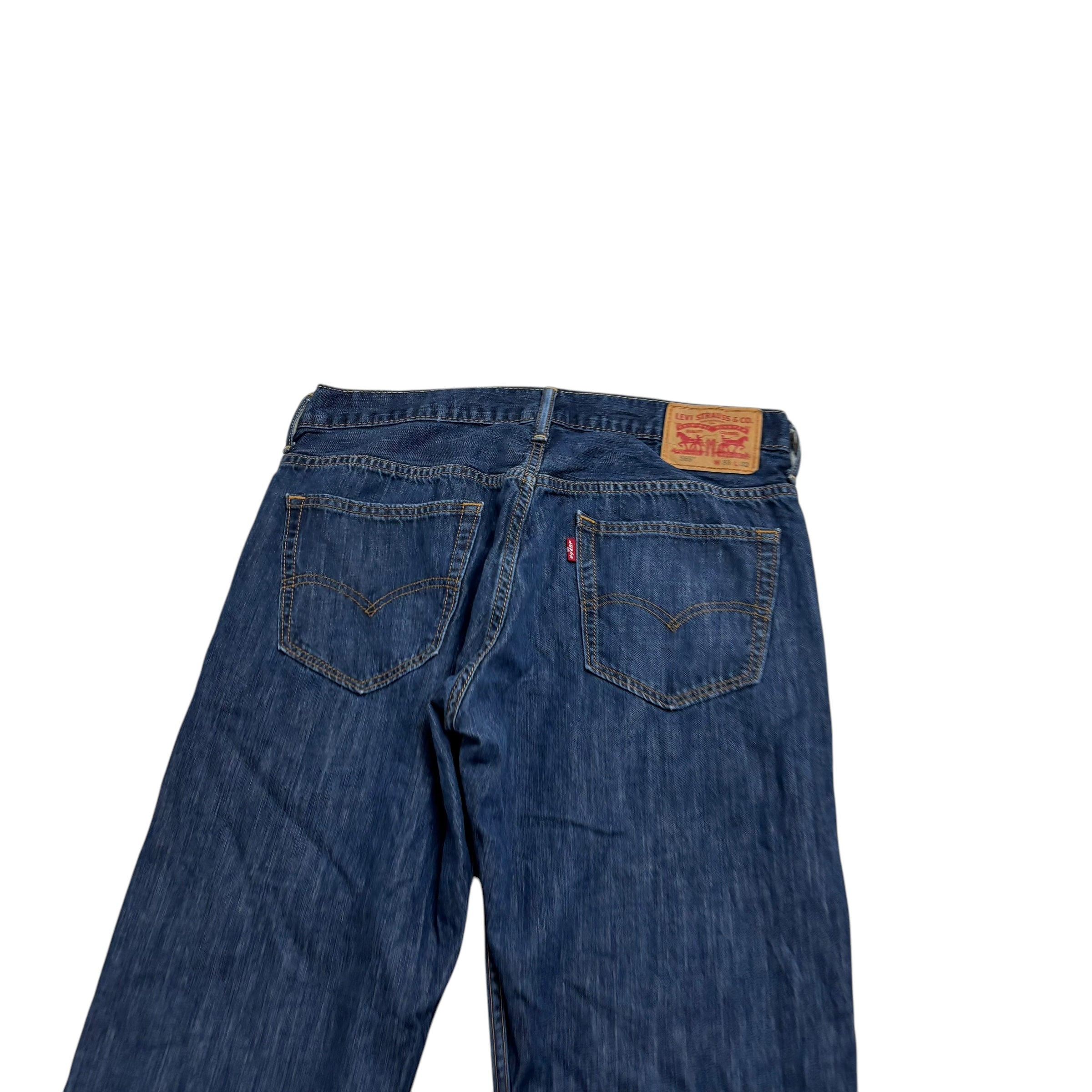 Levis 569 Jeans W33 L29 Mens Dark Blue Baggy Relaxed Straight Fit Denim (E)